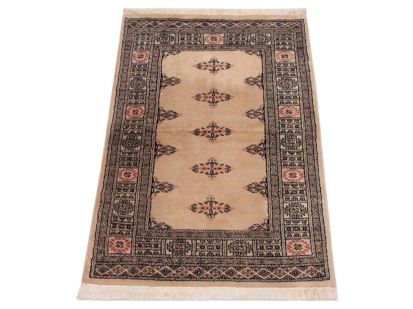 Bokhara 146671 Beige Gray 2.7x4.2 Hand Knotted Rug