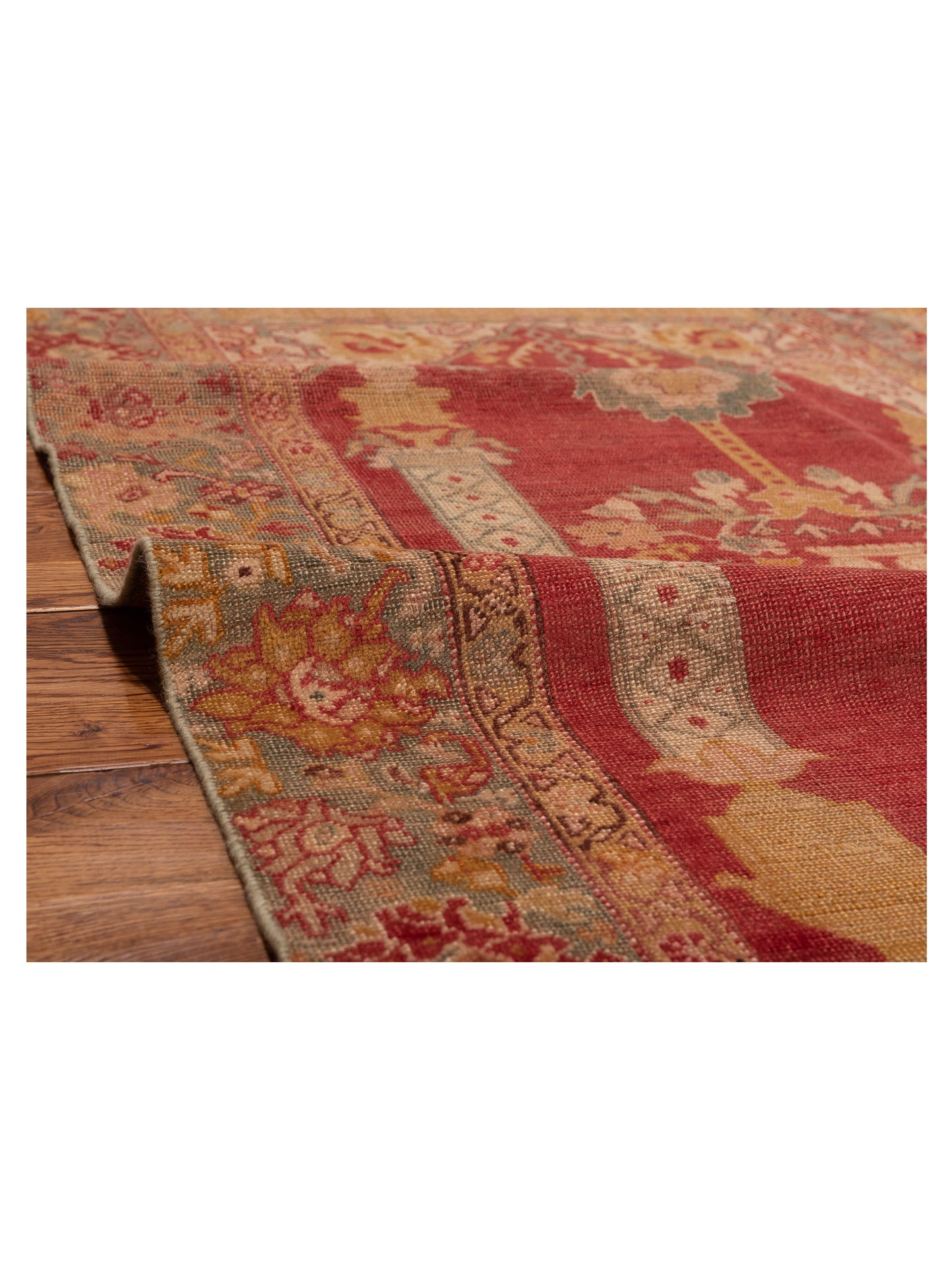 Old Anatolian 146700 Red Sage Green 3.10x5.10 Hand Knotted Rug