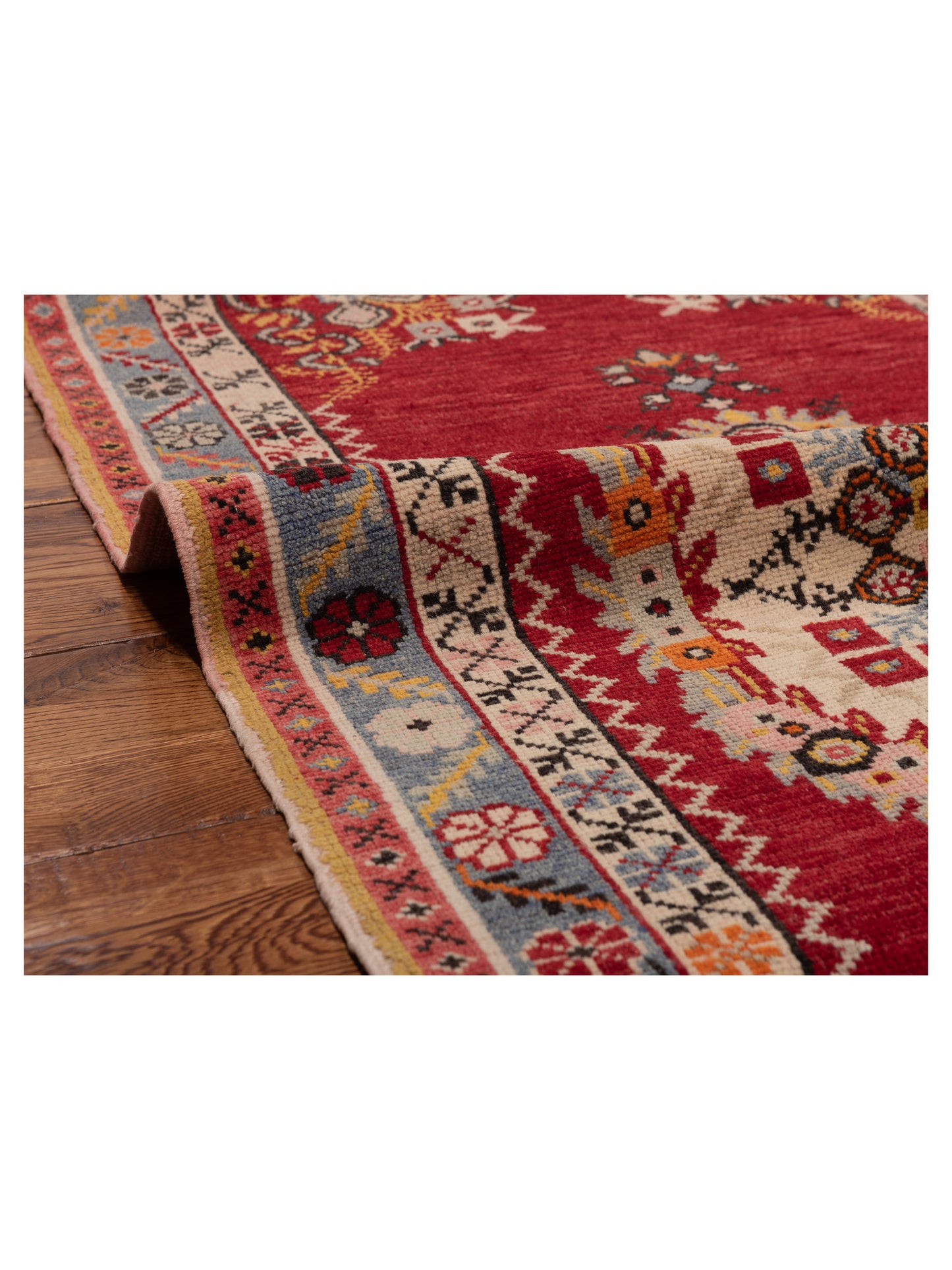 Old Anatolian 146707 Red Blue 3.1x5.10 Hand Knotted Rug