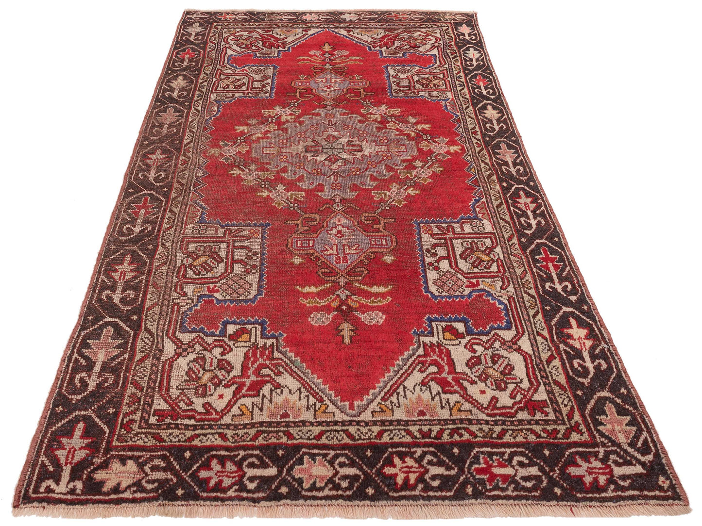 Old Anatolian 146708 Red Brown 3.10x6.6 Hand Knotted Rug