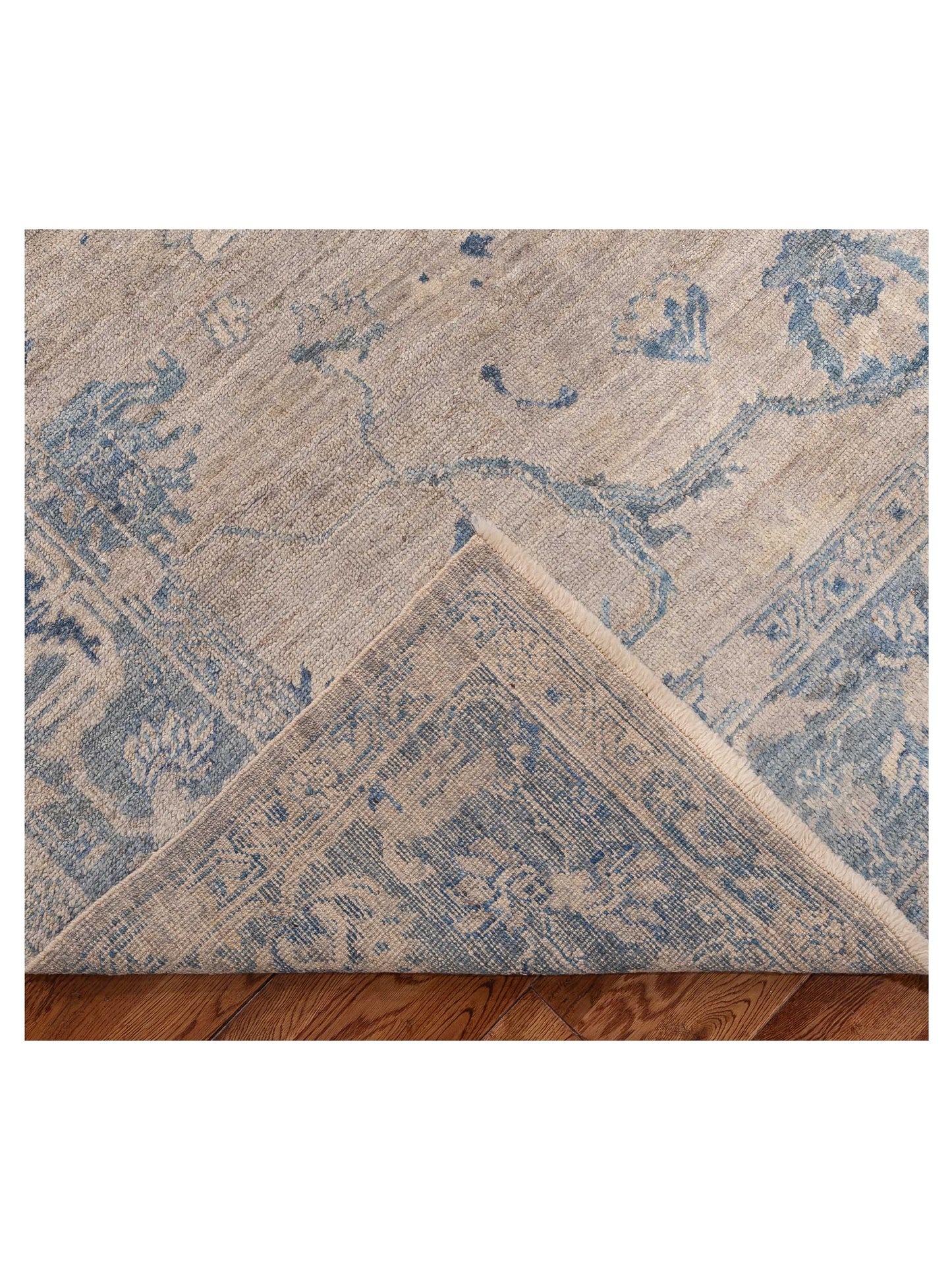 Angora Oushak 146727 Gray Blue 7.10x9.10 Hand Knotted Rug
