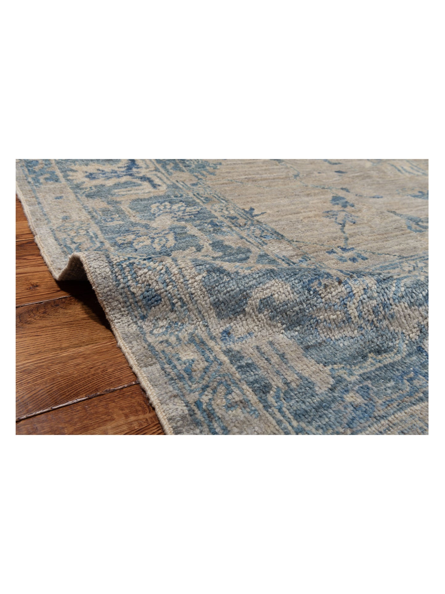 Angora Oushak 146727 Gray Blue 7.10x9.10 Hand Knotted Rug