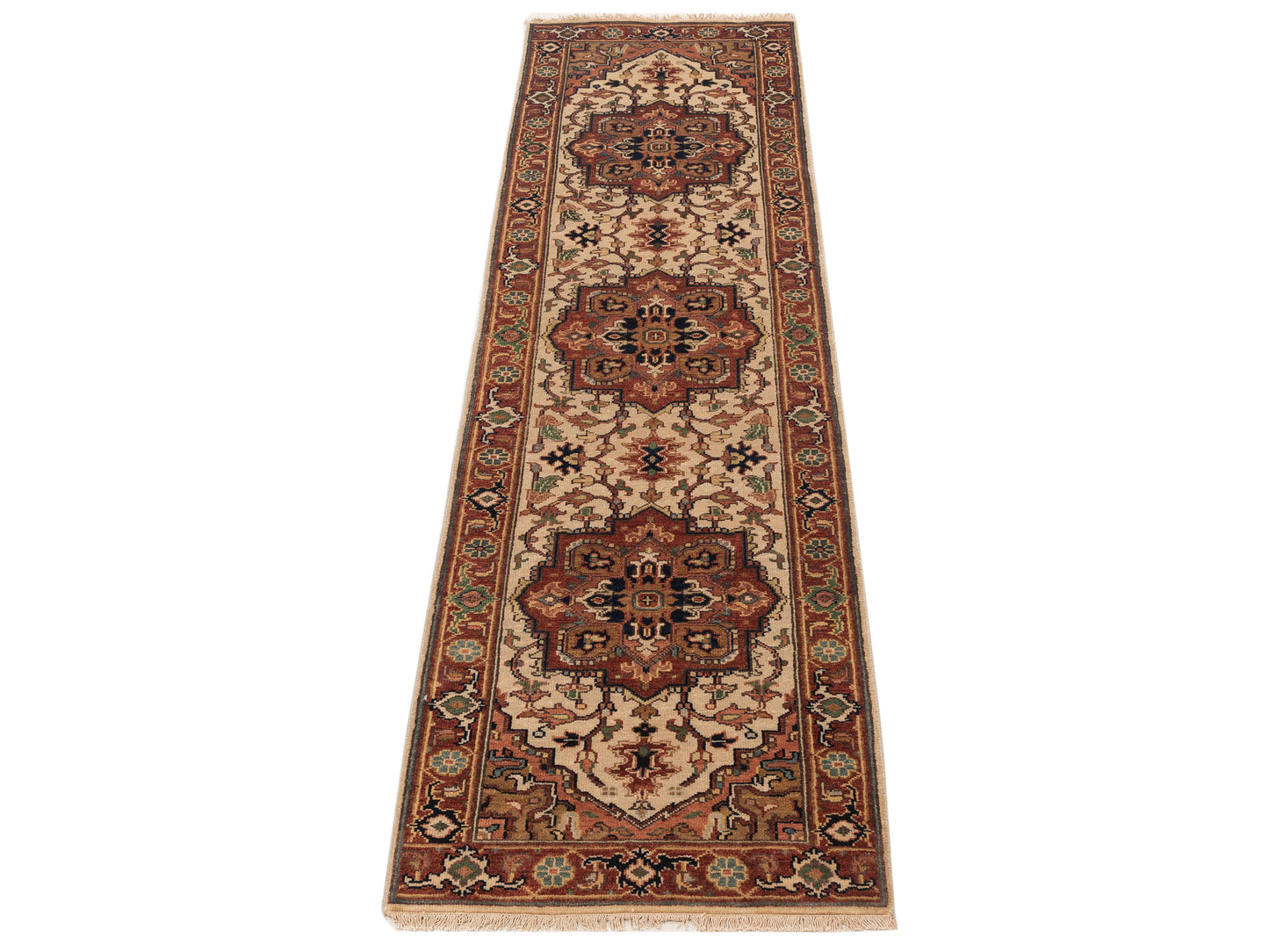 Royal 146765 Ivory Rust 2.7x9.10 Hand Knotted Rug