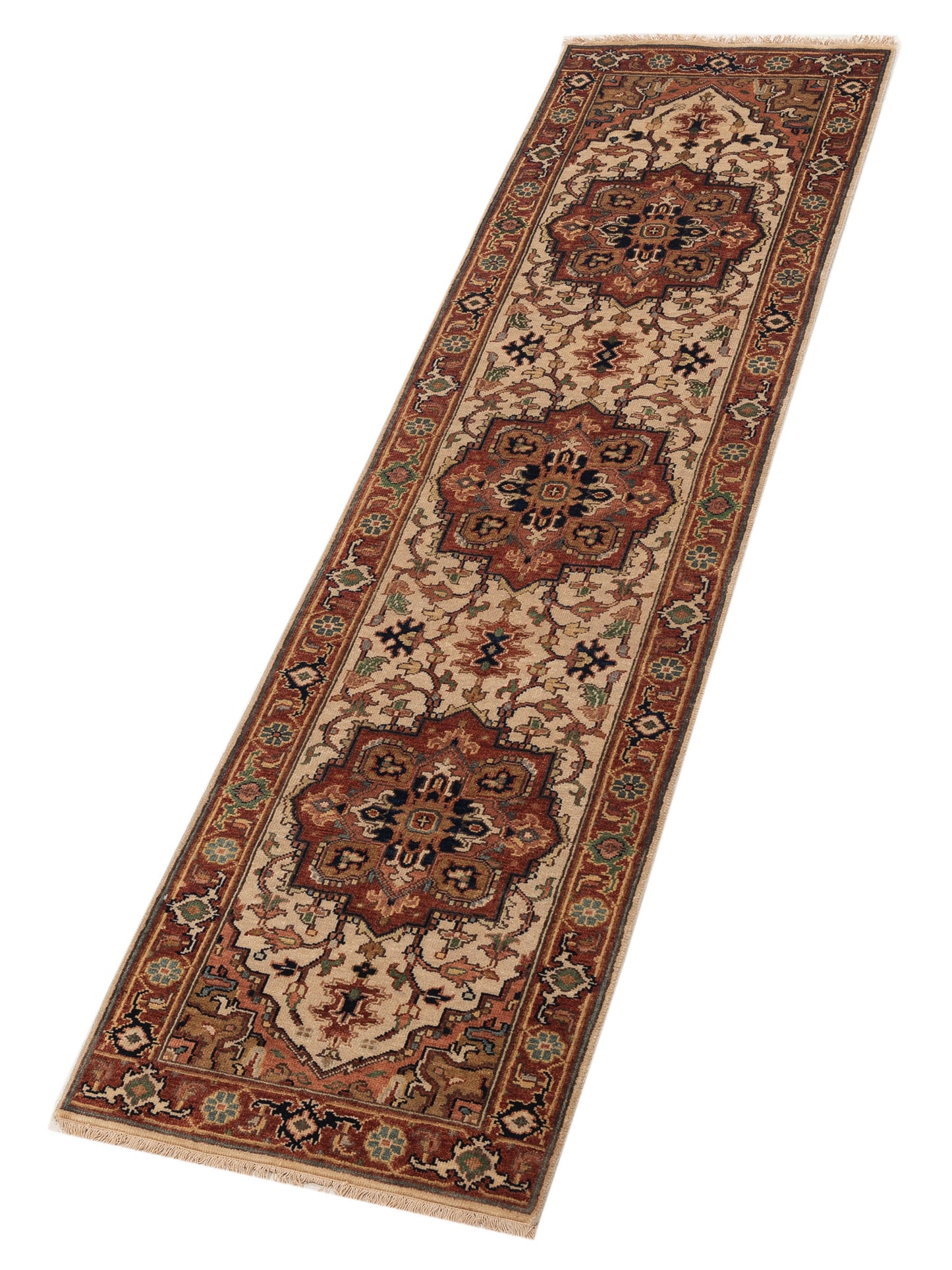 Royal 146765 Ivory Rust 2.7x9.10 Hand Knotted Rug