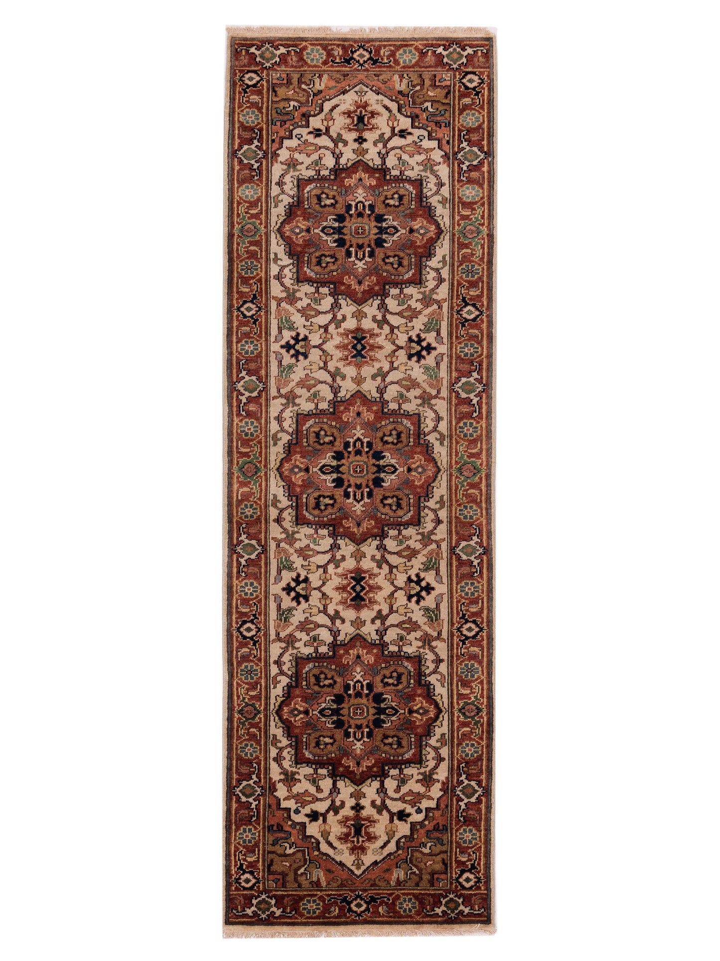 Rajpur Royal Ivory Rust Traditional