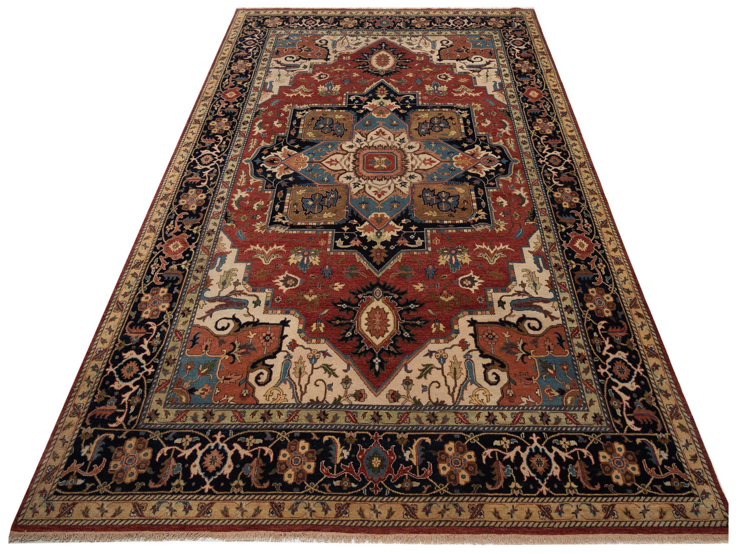 Royal 146773 Rust Navy 10x13.9 Hand Knotted Rug