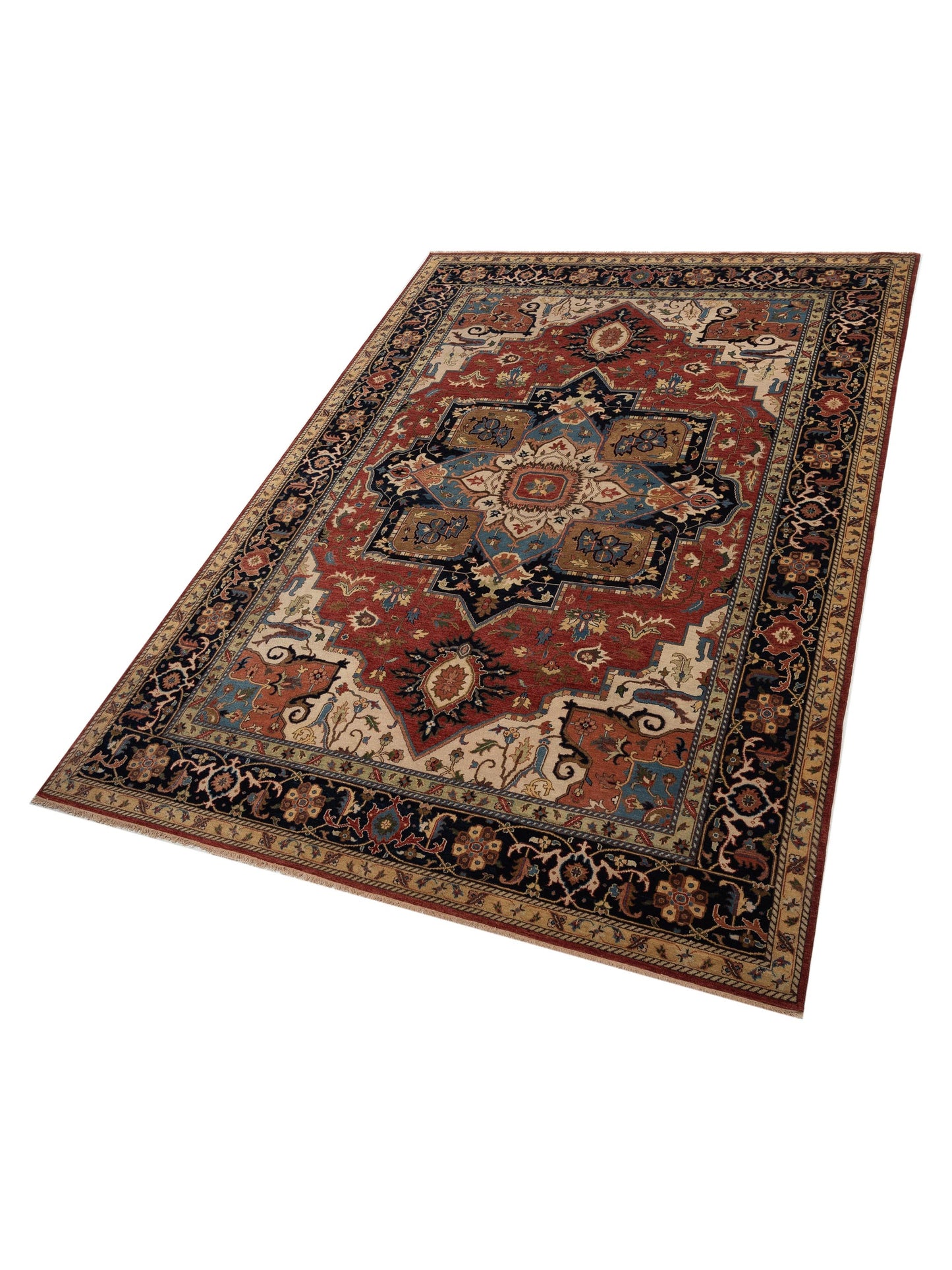 Royal 146773 Rust Navy 10x13.9 Hand Knotted Rug