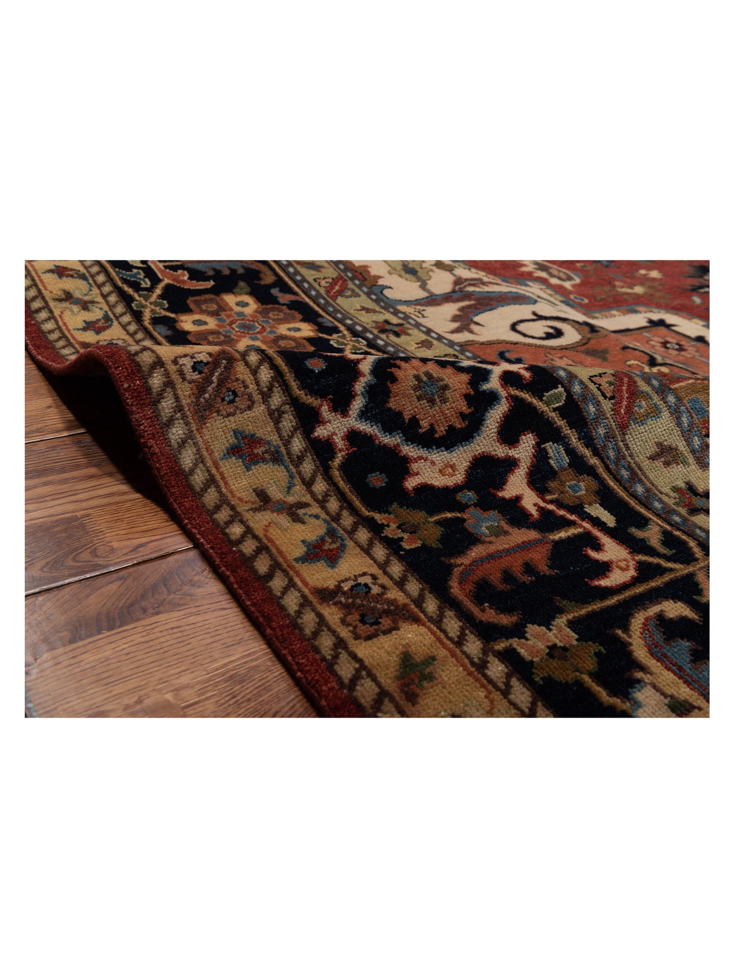 Royal 146773 Rust Navy 10x13.9 Hand Knotted Rug