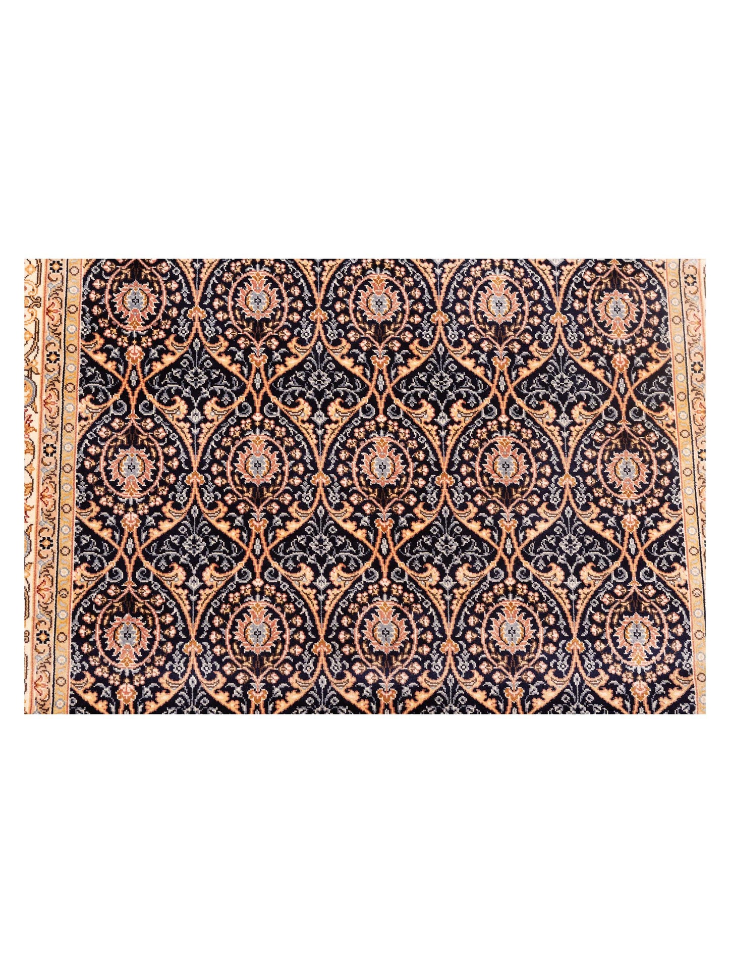 Elegance 146825 Dark Blue Beige 3.3x5 Hand Knotted Rug