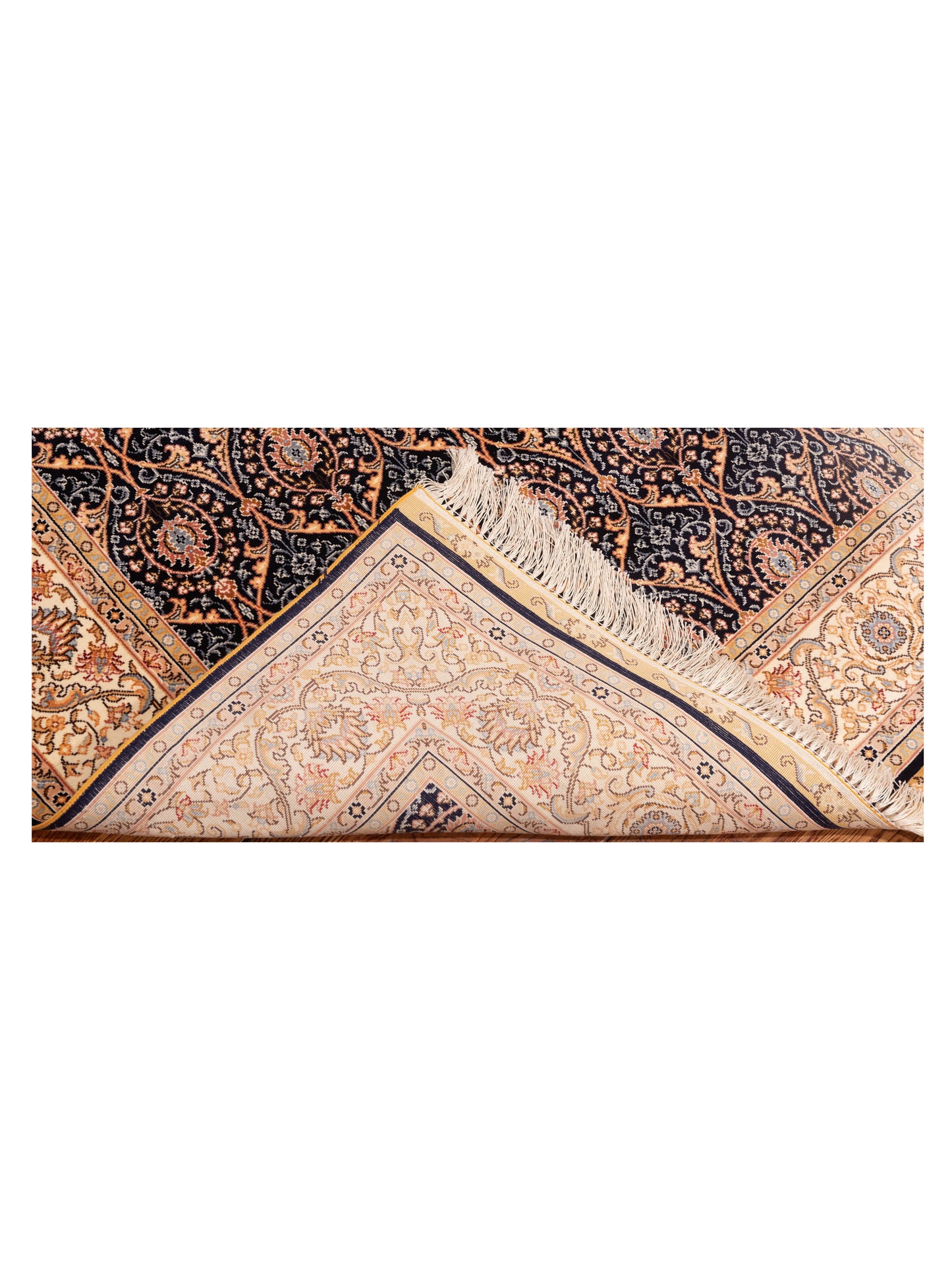 Elegance 146825 Dark Blue Beige 3.3x5 Hand Knotted Rug