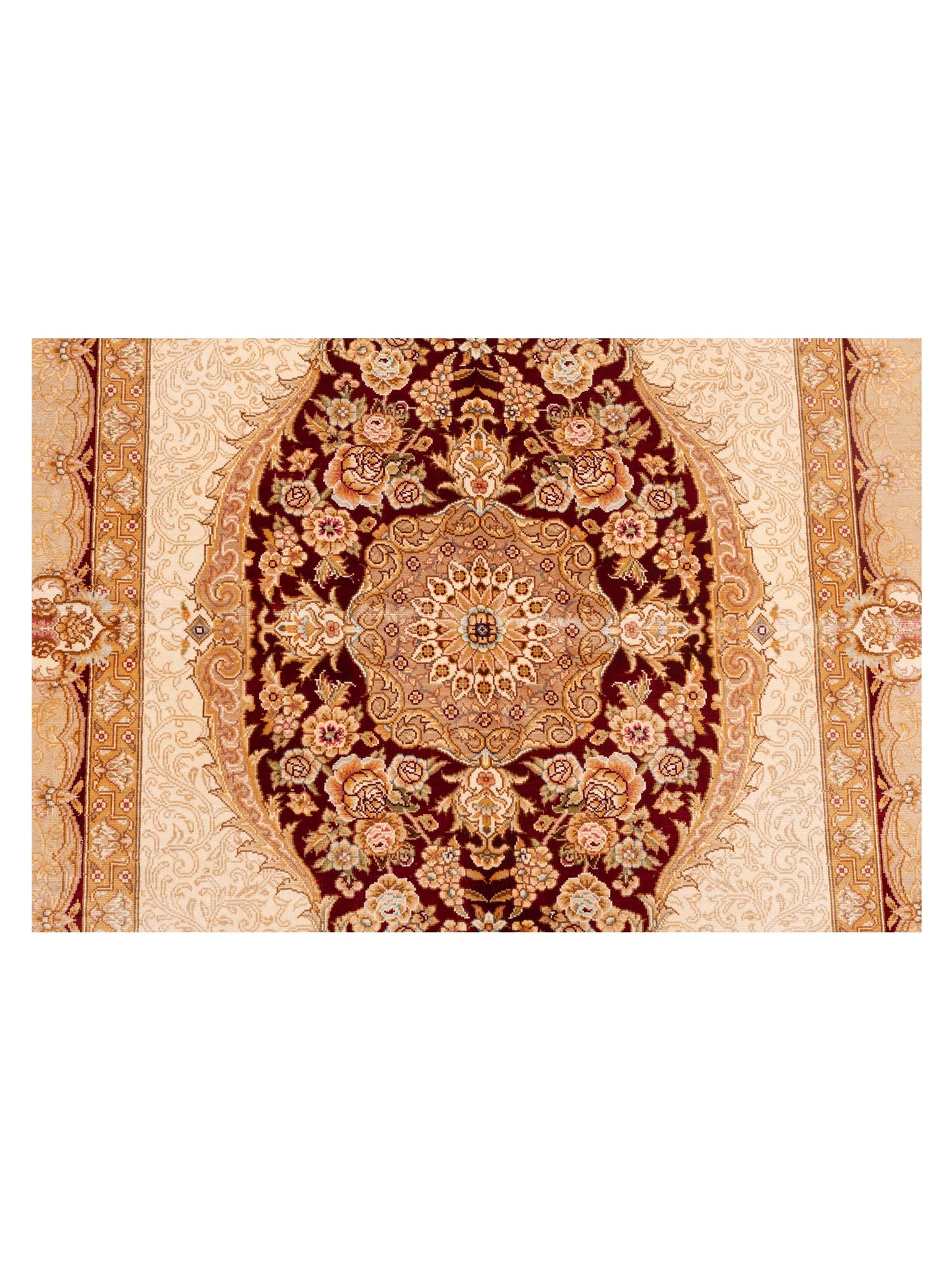 Elegance 146834 Camel Burgundy 6x8.5 Hand Knotted Rug