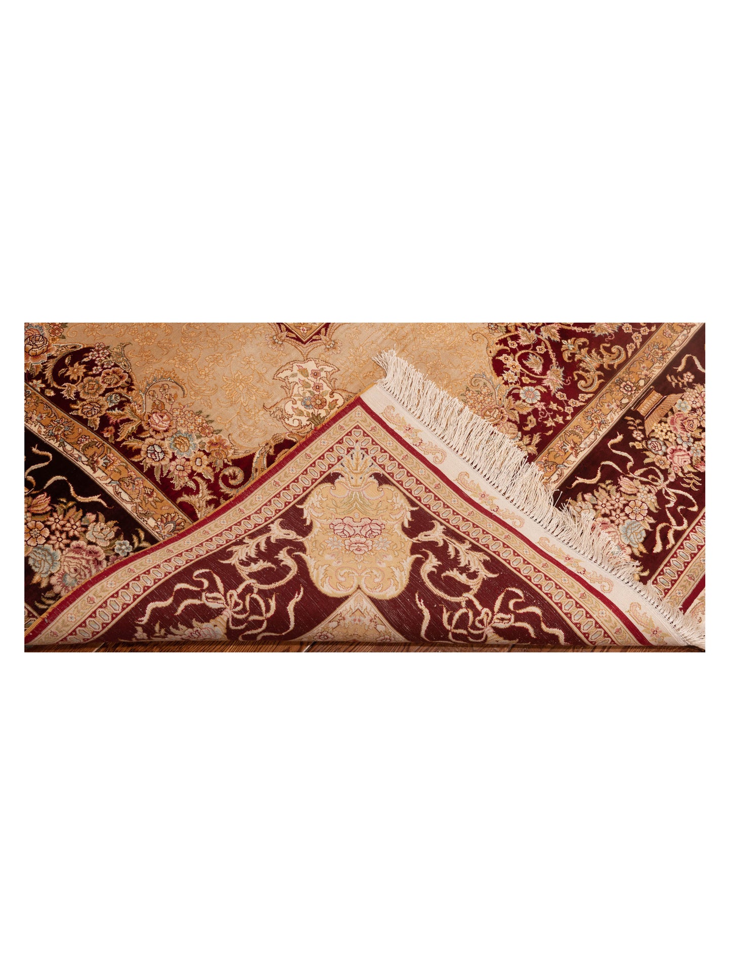 Elegance 146834 Camel Burgundy 6x8.5 Hand Knotted Rug