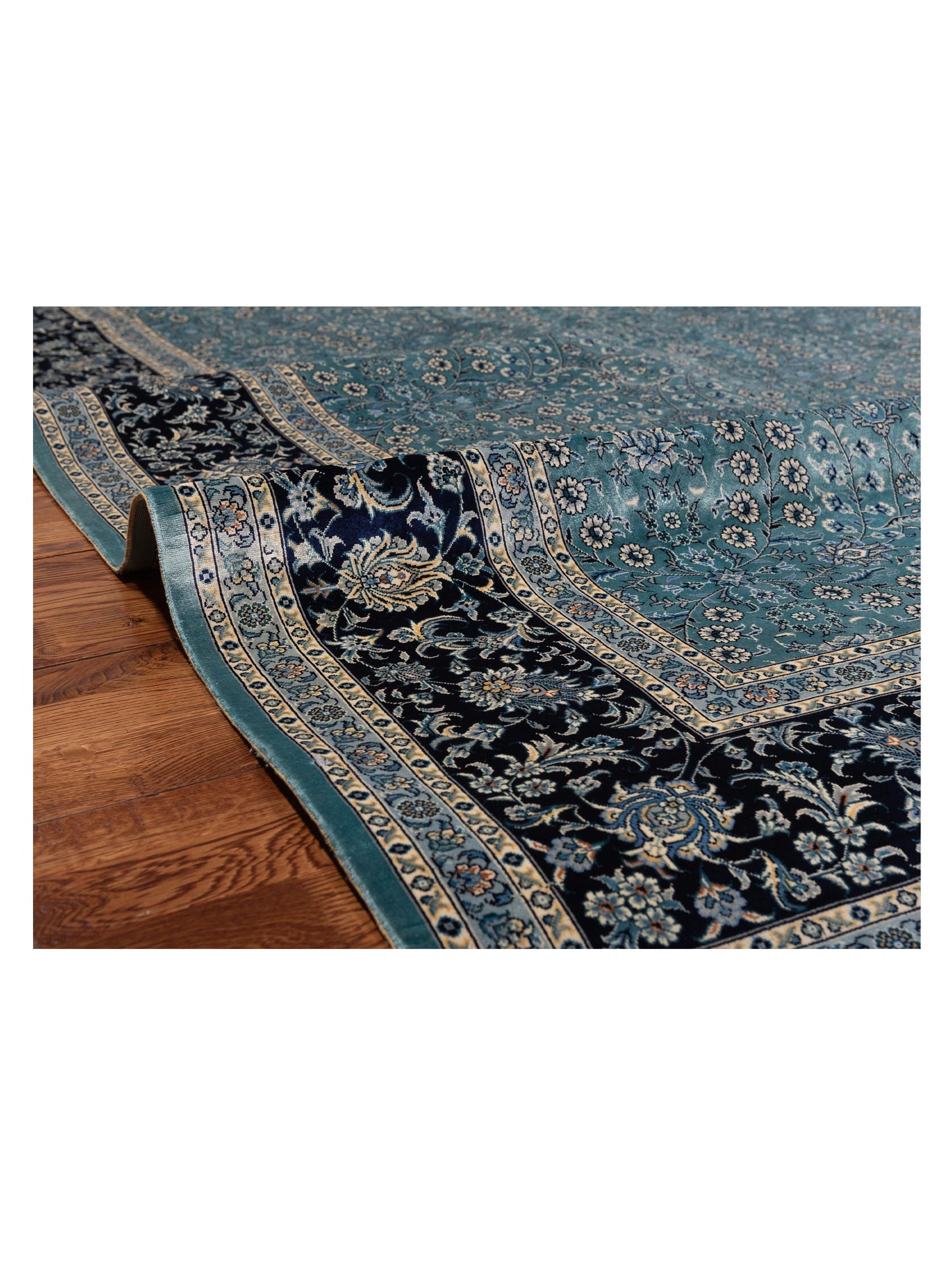 Elegance 146856 Sea Blue Navy 6x9 Hand Knotted Rug
