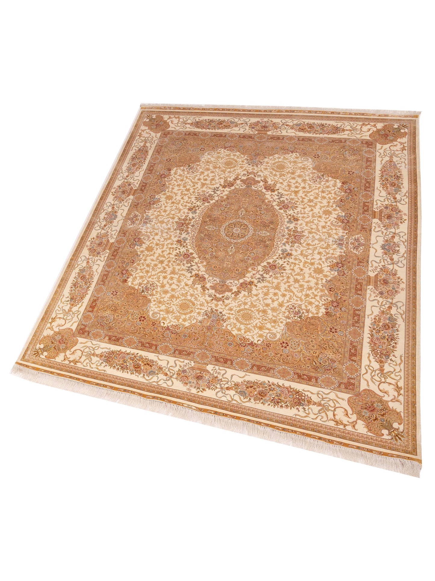 Elegance 146859 Ivory Ivory 8x10 Hand Knotted Rug