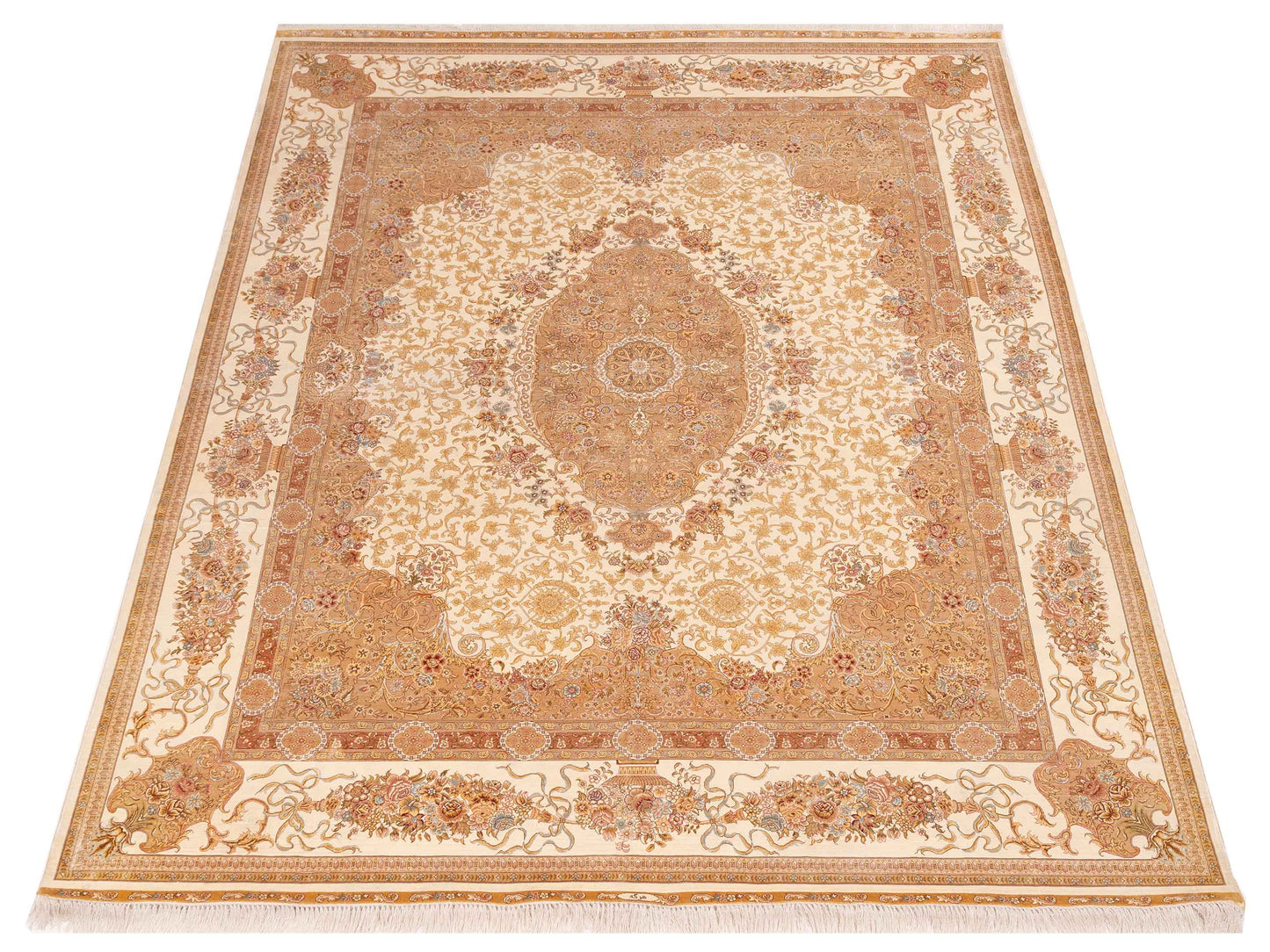 Elegance 146859 Ivory Ivory 8x10 Hand Knotted Rug