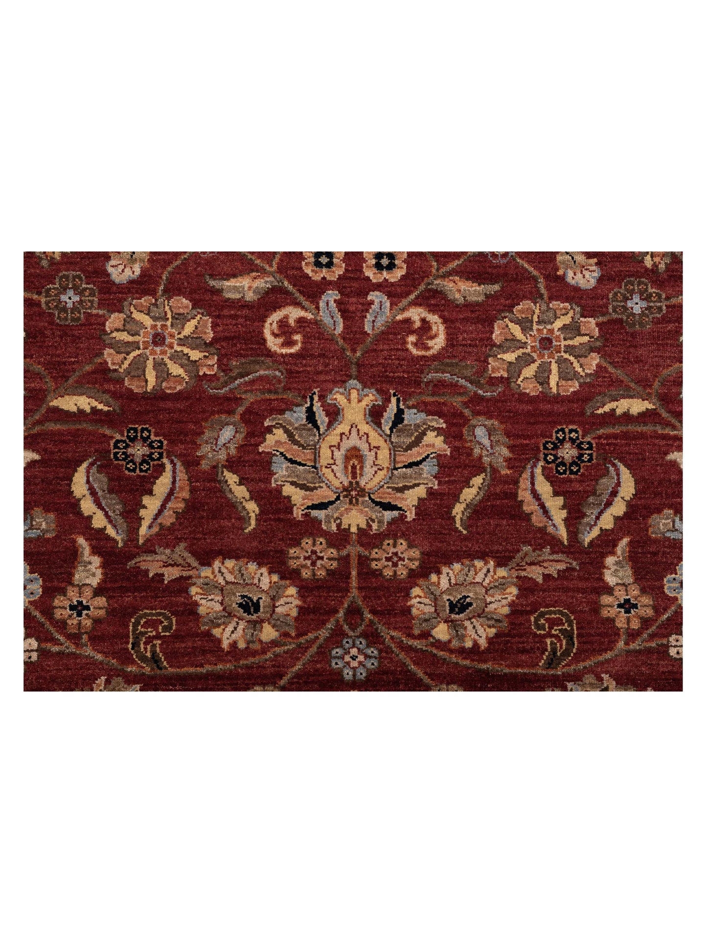 Crown 146916 Rust Green 9x12 Hand Knotted Rug