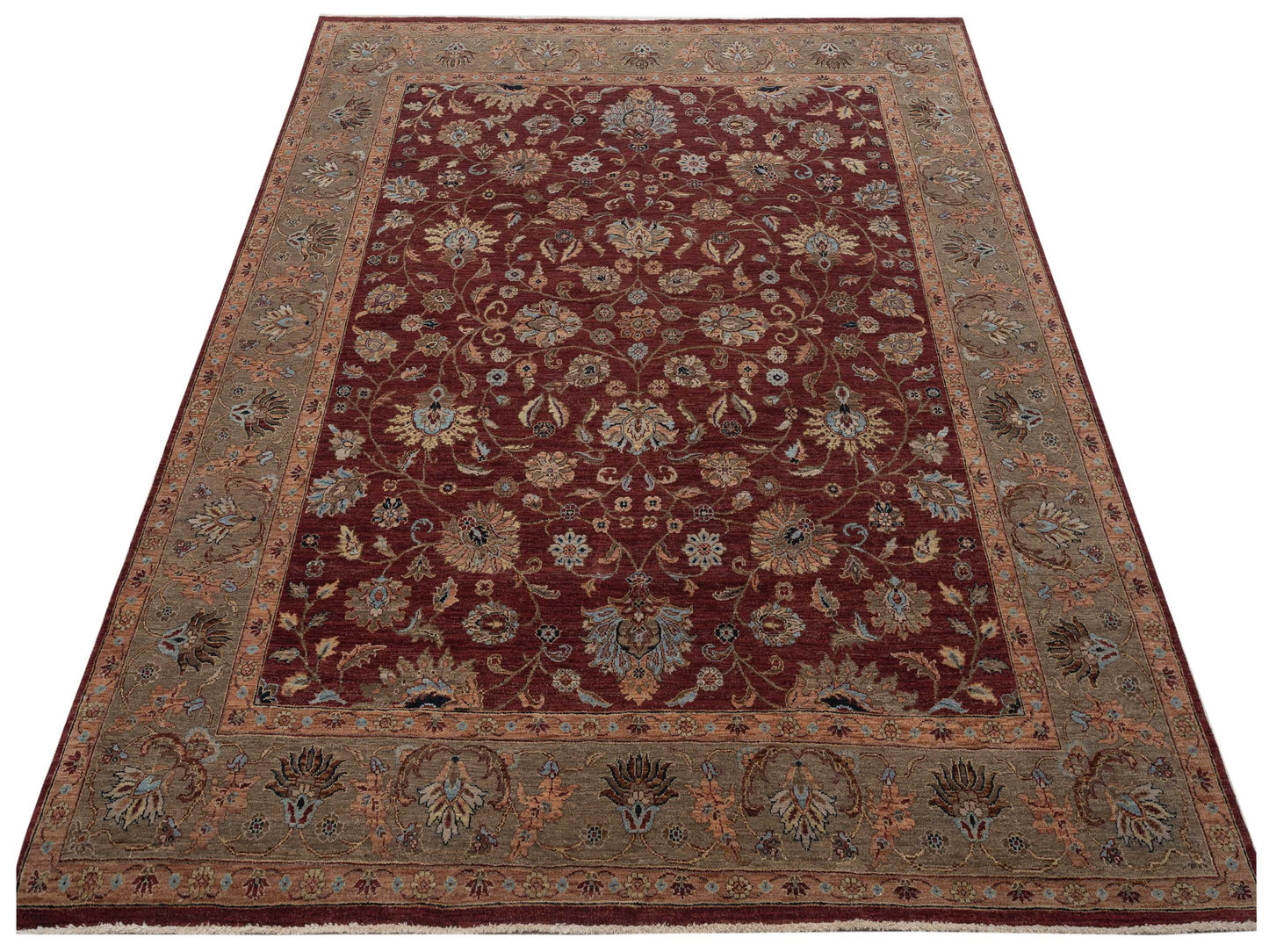 Crown 146917 Rust Brown 8x9.11 Hand Knotted Rug
