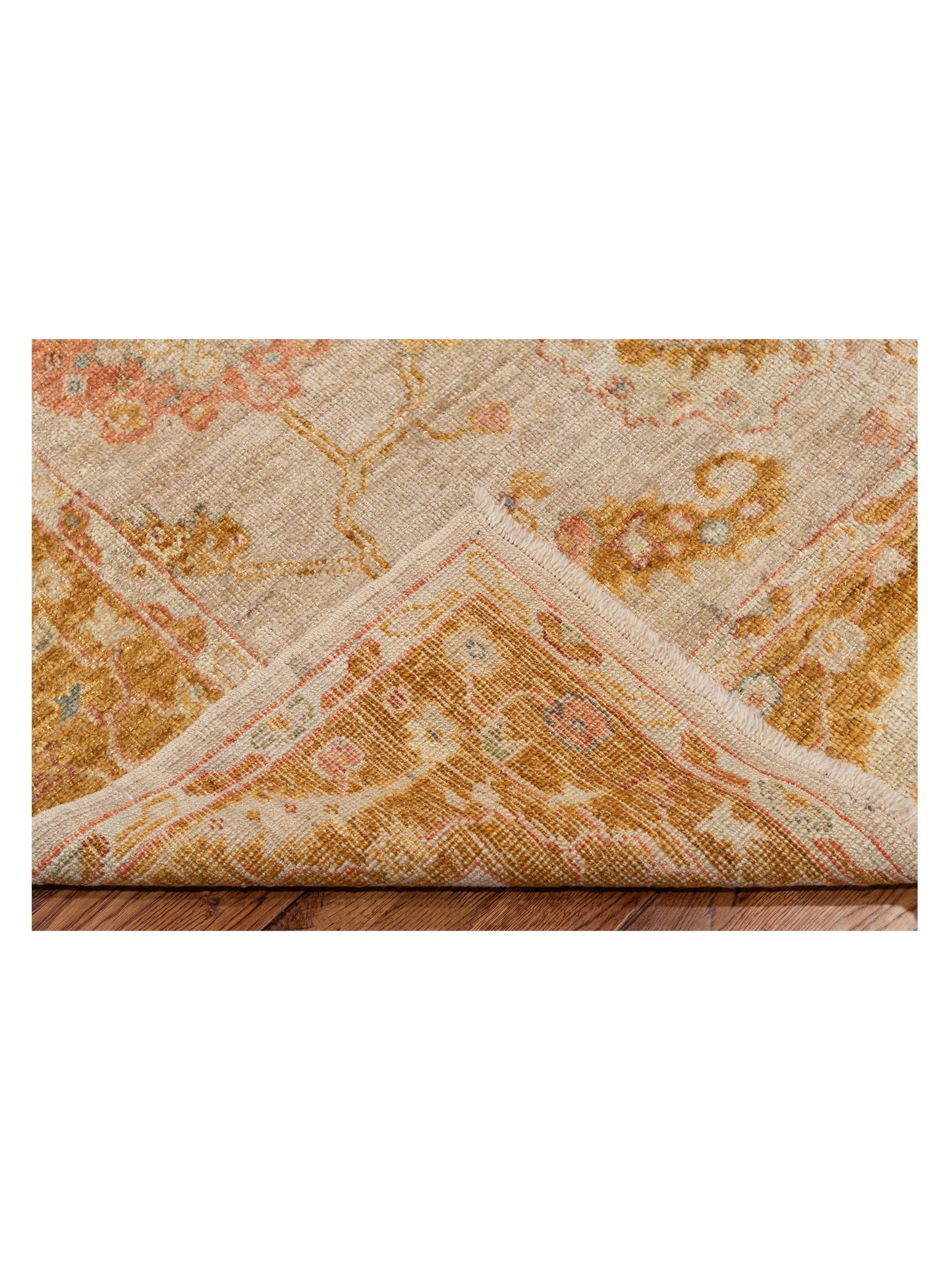 Angora Oushak 146977 Camel Mustard 5.11x13.7 Hand Knotted Rug