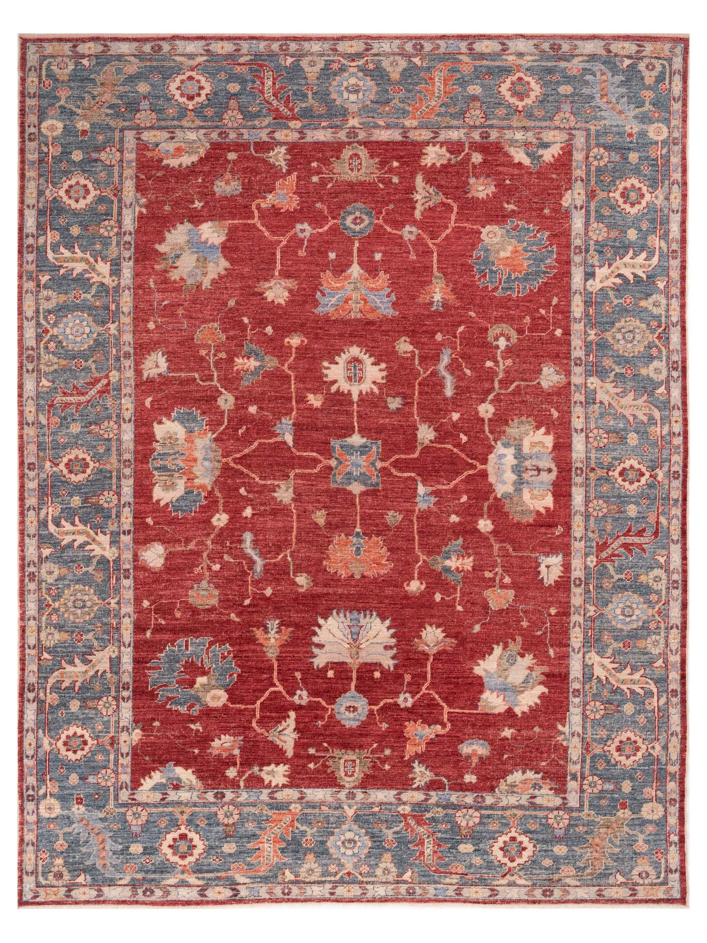 Anadol Angora Oushak  Red Dark Blue Traditional