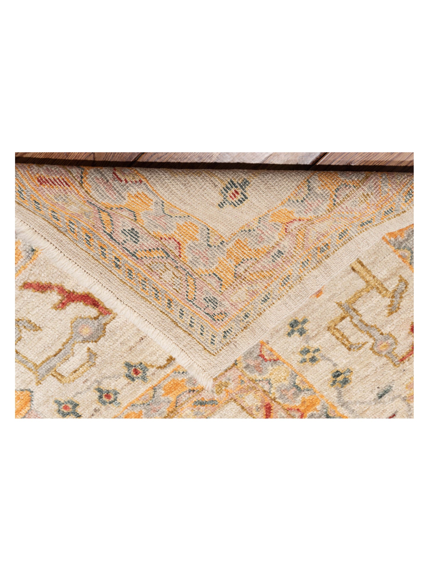 Angora Oushak 147008 Ivory Ivory 12.3x17.6 Hand Knotted Rug