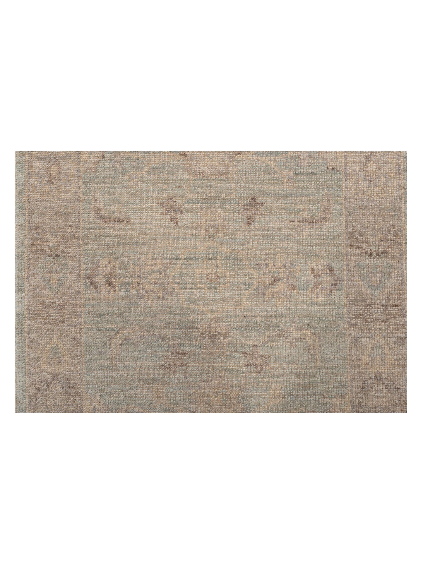 Angora Oushak 147016 Ice Blue Light Gray 2.8x15.3 Hand Knotted Rug