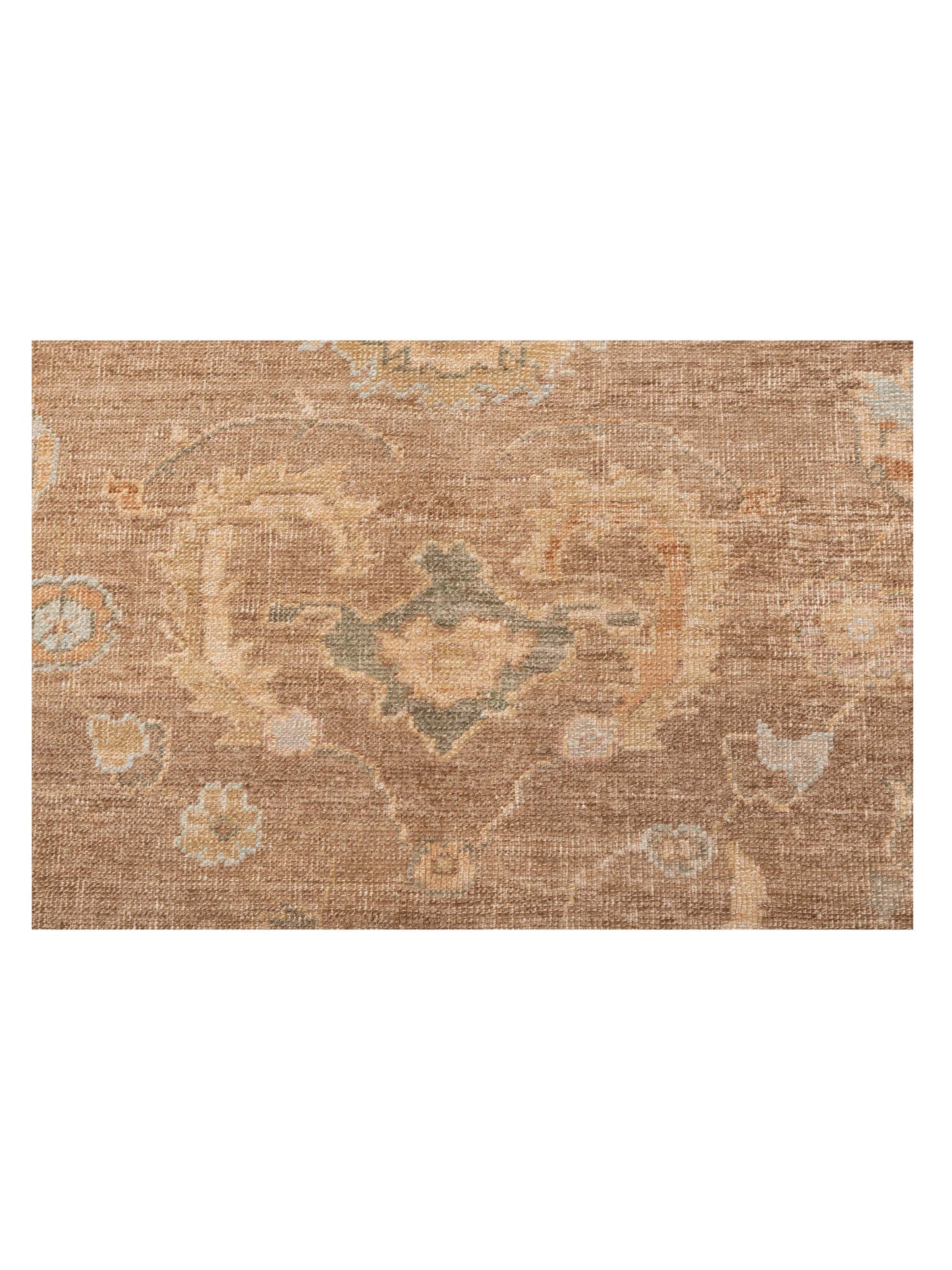 Angora Oushak 147020 Brown Ice Blue 6.3x9.2 Hand Knotted Rug
