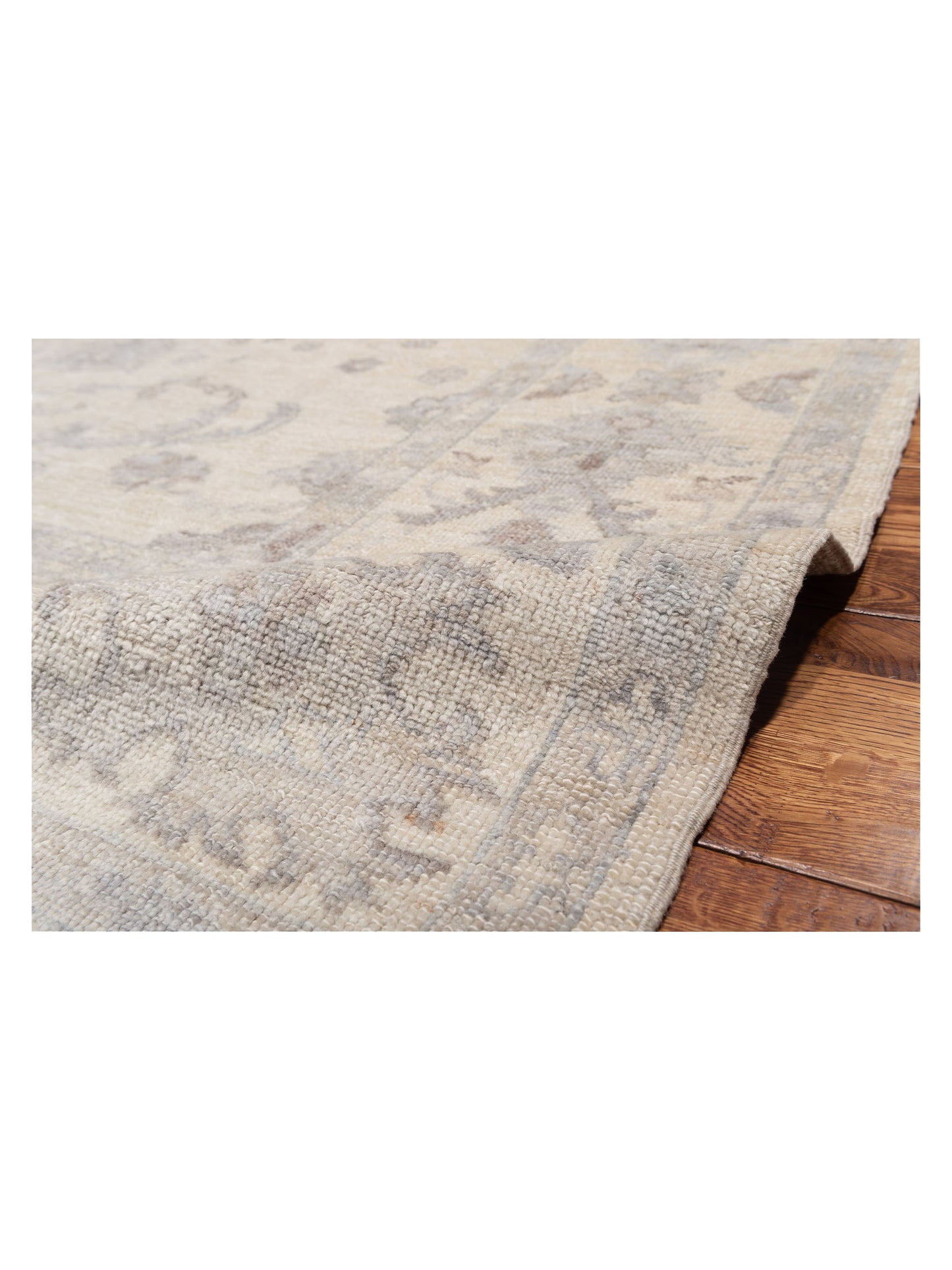 Angora Oushak 147143 Ivory Ivory 7.11x8.8 Hand Knotted Rug