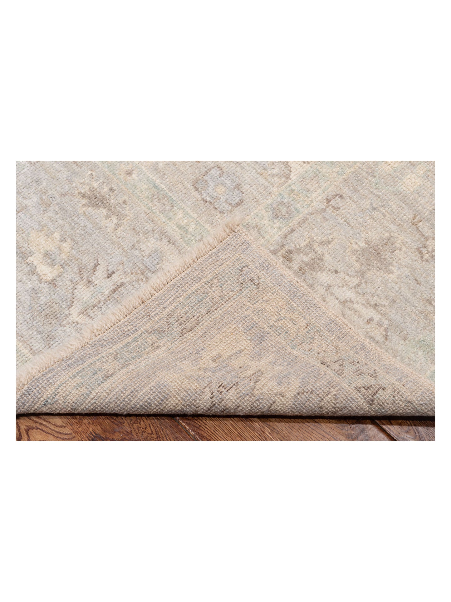 Angora Oushak 147148 Light Gray Light Gray 8.1x9.6 Hand Knotted Rug