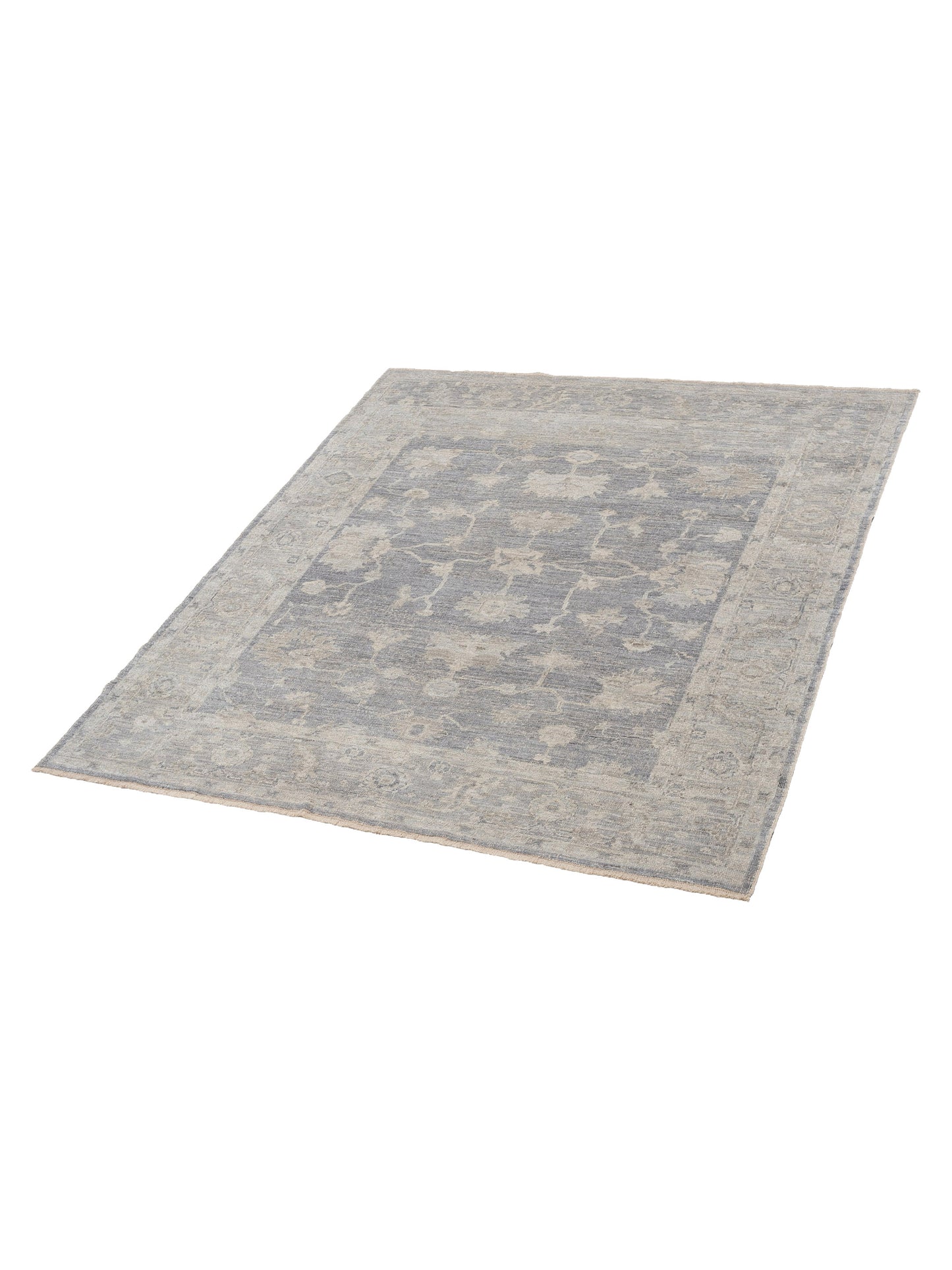 Angora Oushak 147150 Gray Dark Gray 8x9.6 Hand Knotted Rug