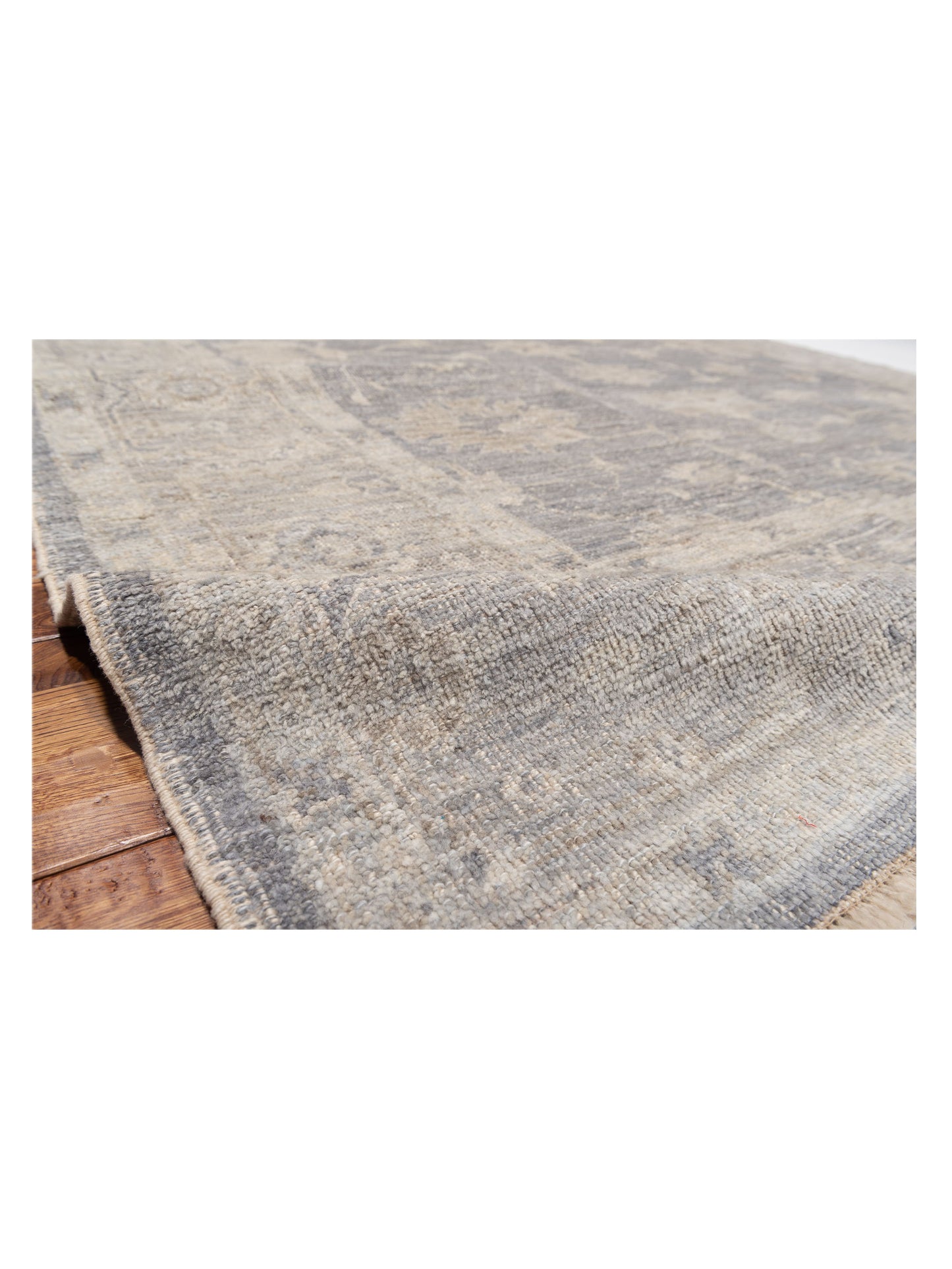 Angora Oushak 147150 Gray Dark Gray 8x9.6 Hand Knotted Rug