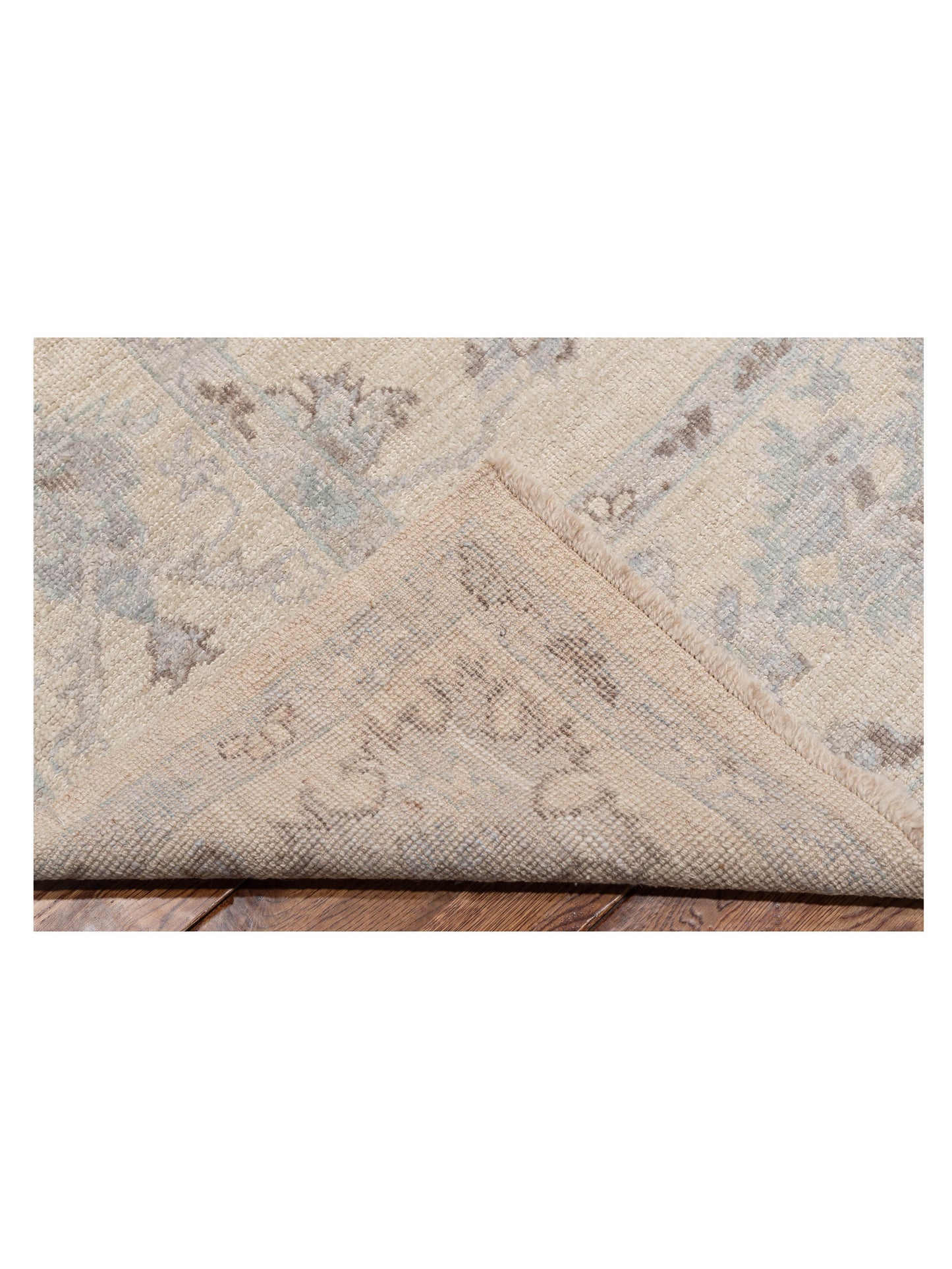 Angora Oushak 147154 Ivory Ivory 7.9x10.3 Hand Knotted Rug