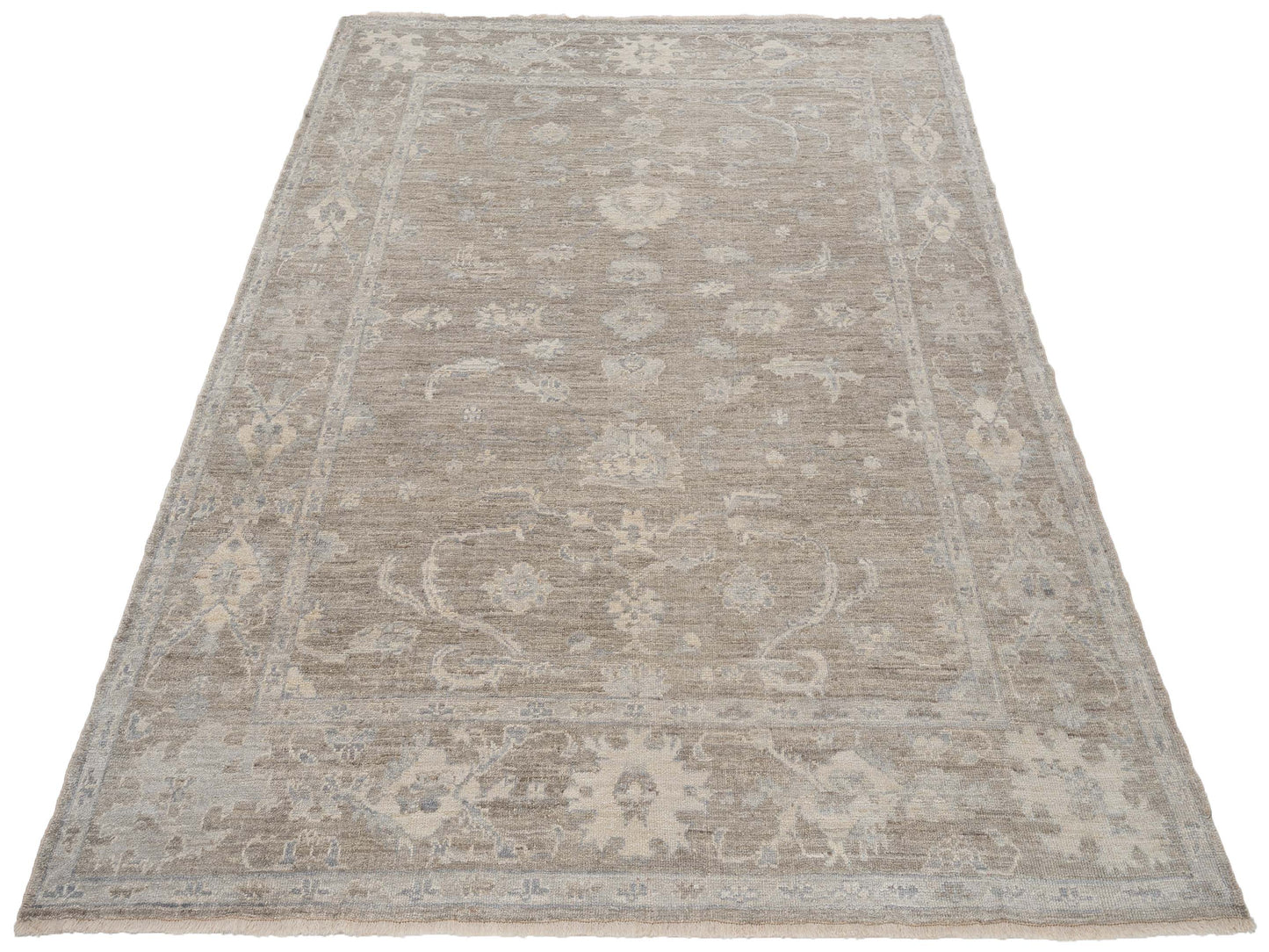 Angora Oushak 147160 Green Green 8x10.2 Hand Knotted Rug