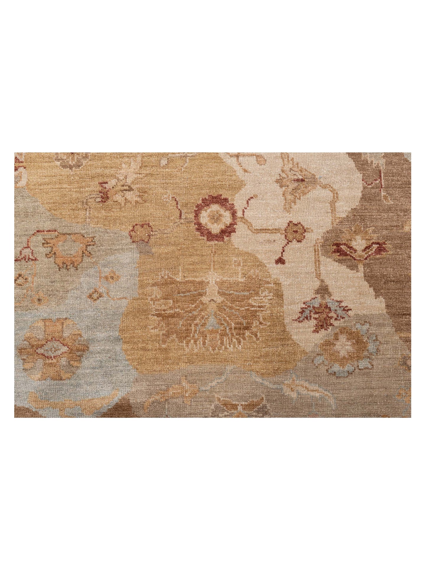 Angora Oushak 147179 Green Brown 7.8x9.9 Hand Knotted Rug