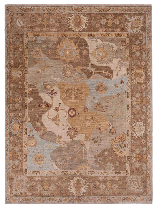 Anadol Angora Oushak  Green Brown Traditional