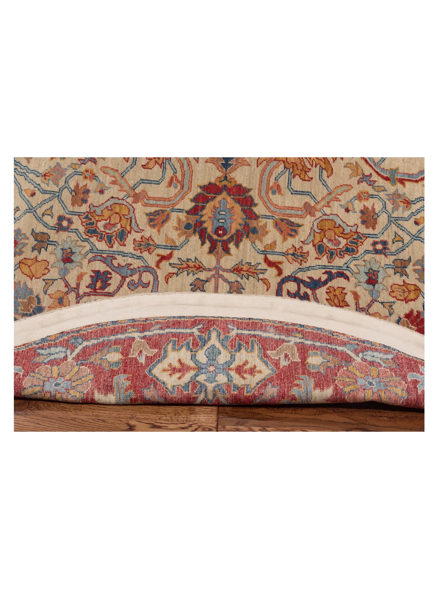 Antique Loom Fine 147211 Ivory Red 6.4x6.5 Hand Knotted Rug