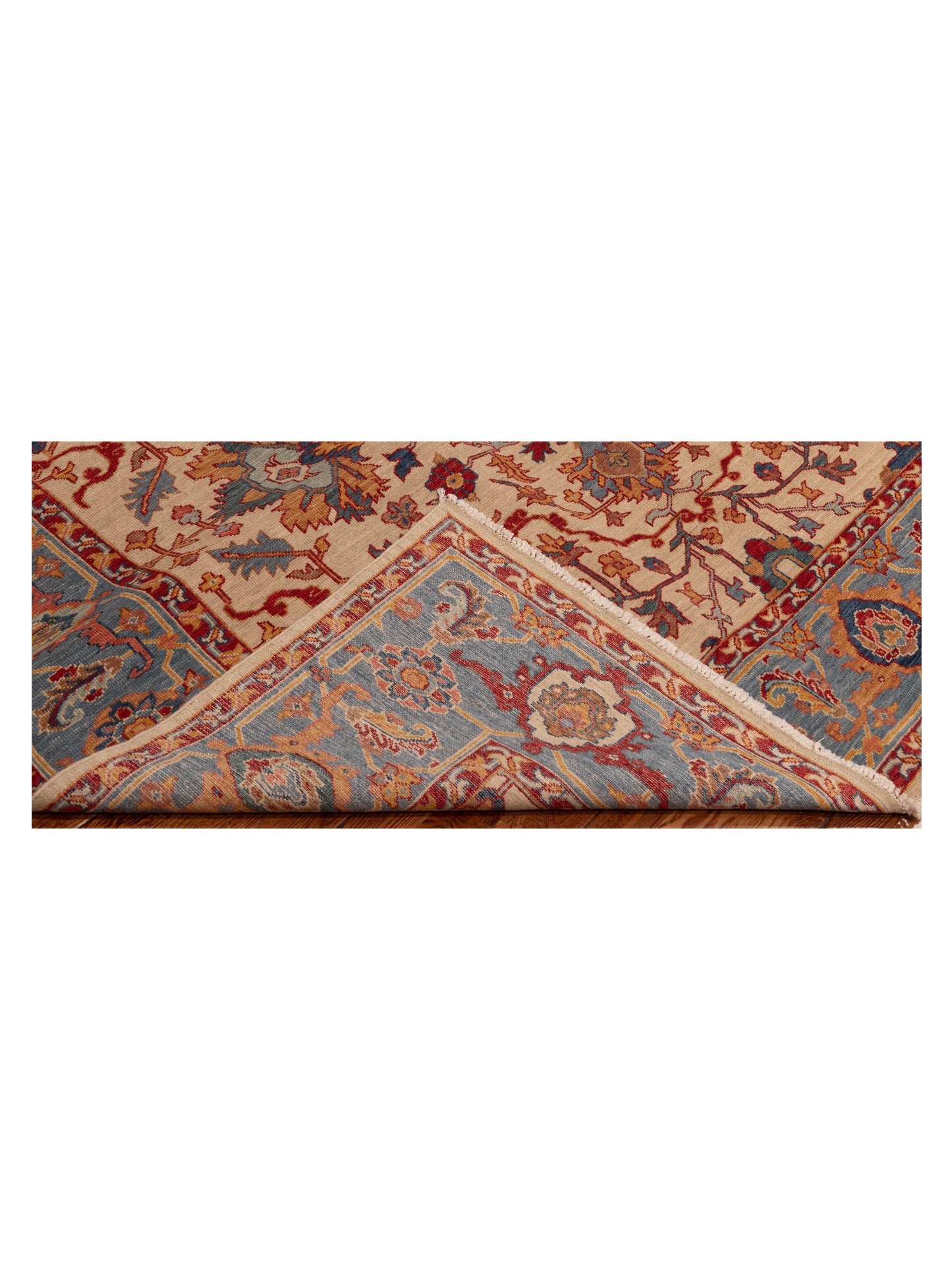 Antique Loom Fine 147213 Ivory Blue 6.4x6.7 Hand Knotted Rug