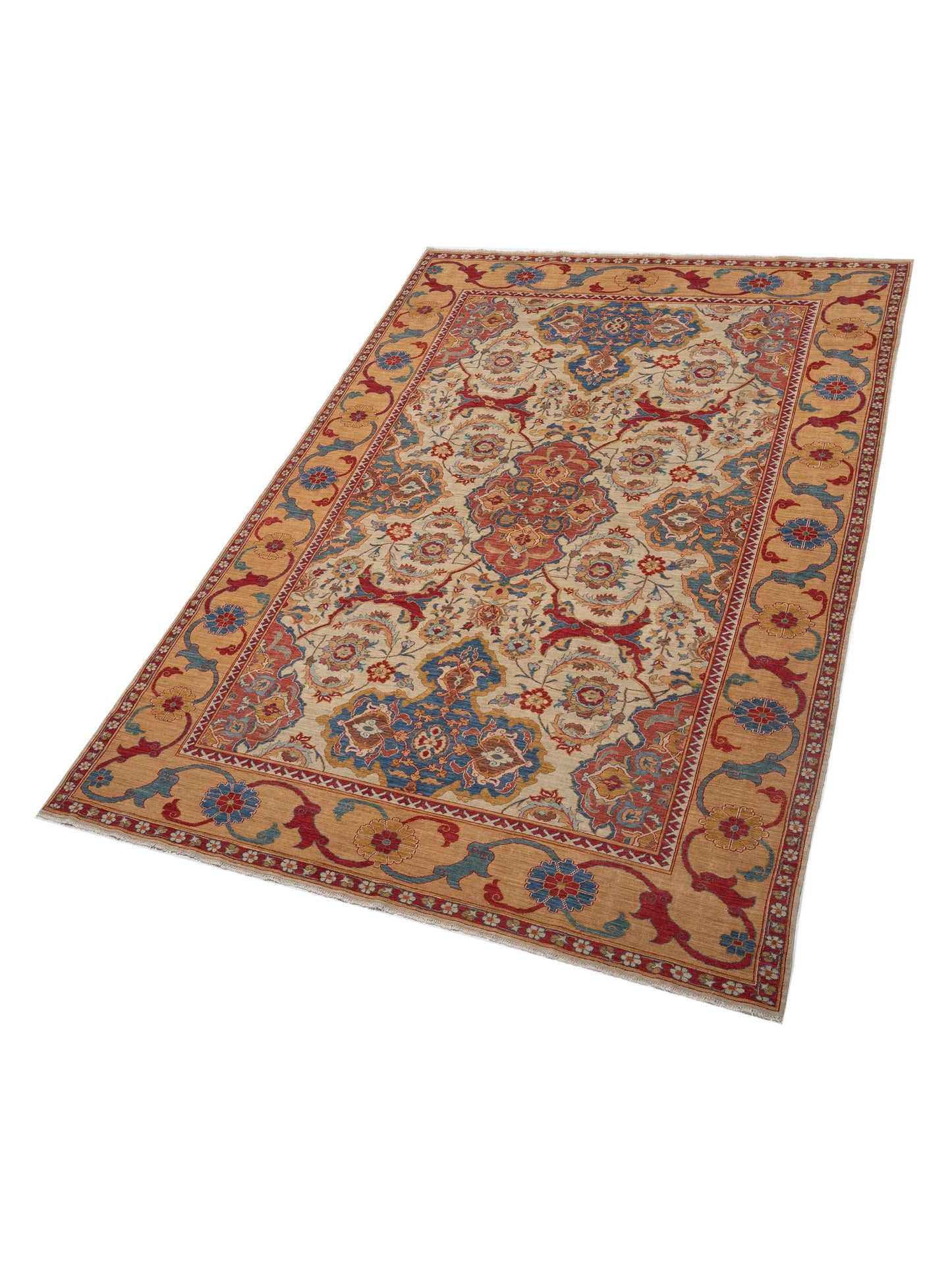 Antique Loom Fine 147220 Ivory Gold 8x11.9 Hand Knotted Rug