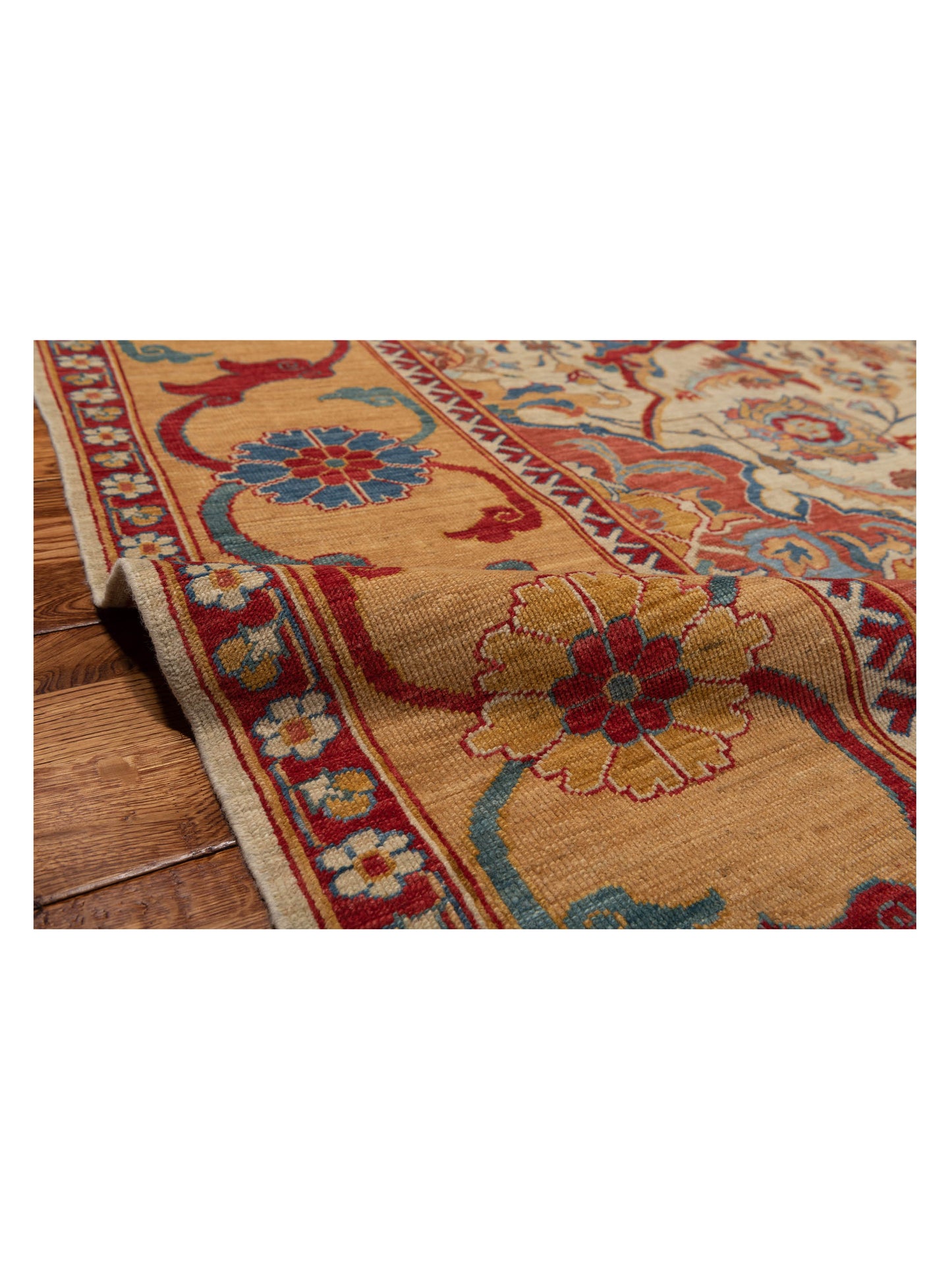 Antique Loom Fine 147220 Ivory Gold 8x11.9 Hand Knotted Rug