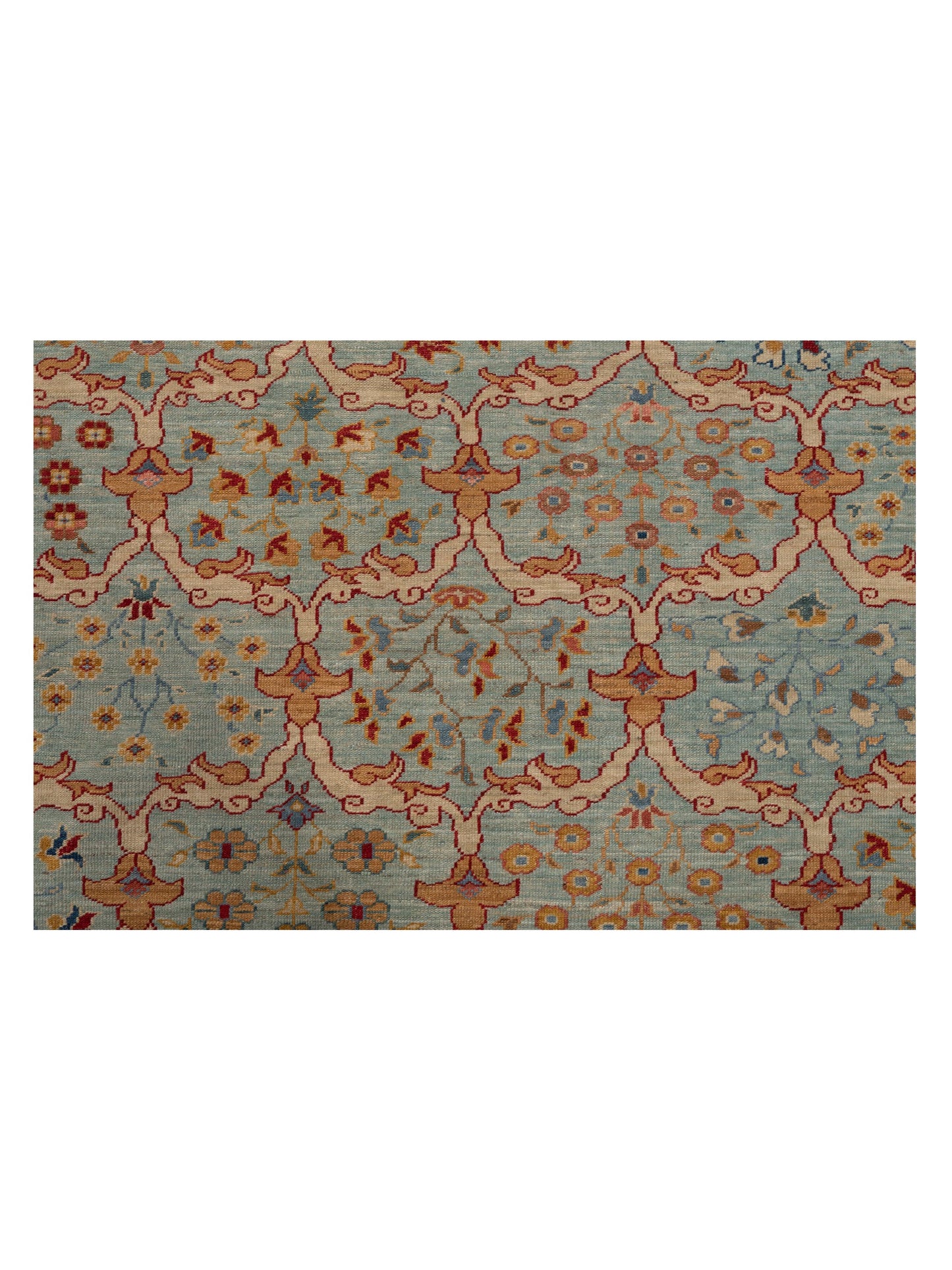 Antique Loom Fine 147221 Blue Red 8.1x11.10 Hand Knotted Rug