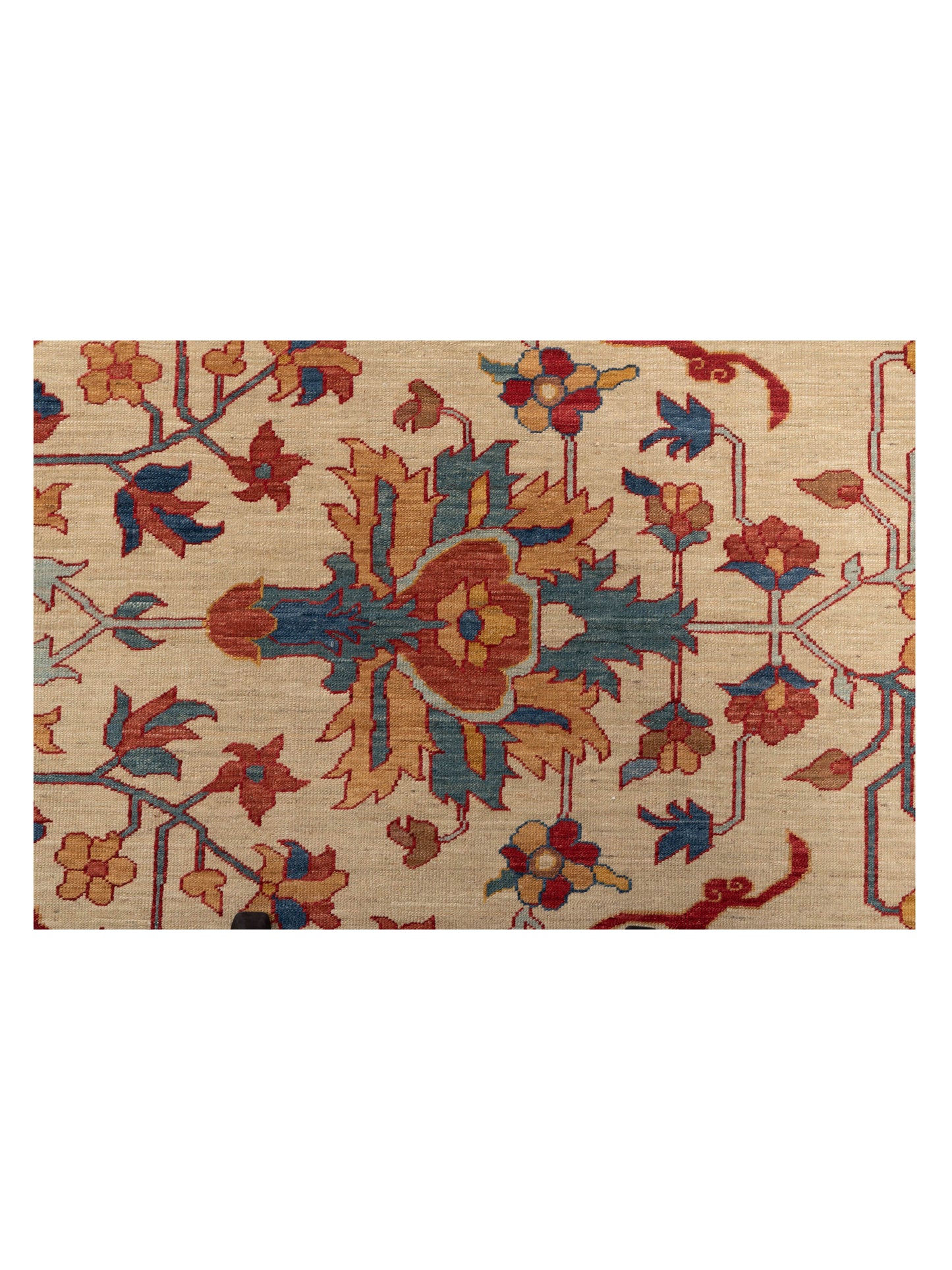 Antique Loom Fine 147222 Ivory Red 14x15.11 Hand Knotted Rug