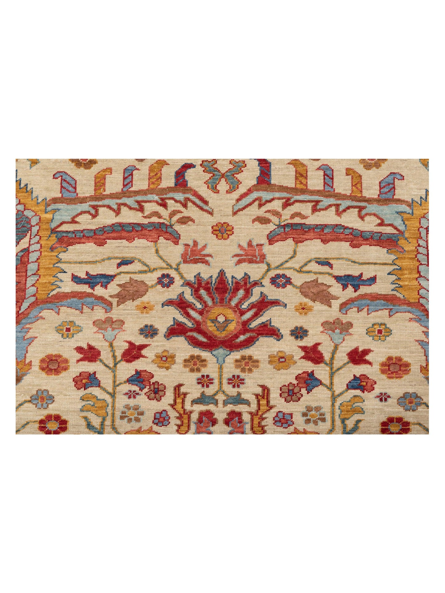 Antique Loom Fine 147223 Ivory Navy 10x11.3 Hand Knotted Rug