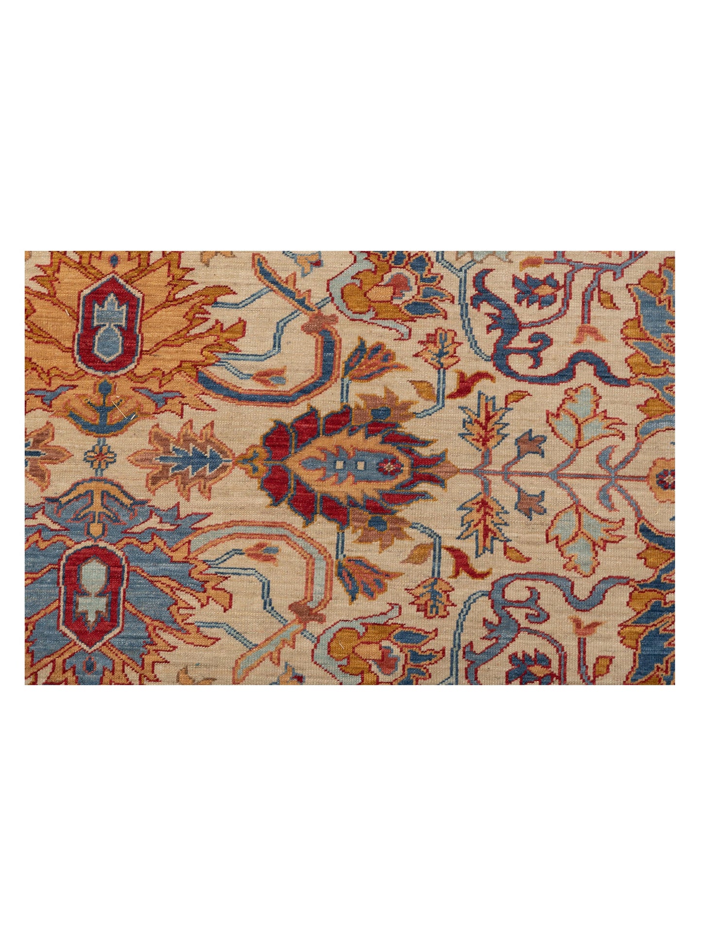 Antique Loom Fine 147231 Ivory Red 8.1x16 Hand Knotted Rug