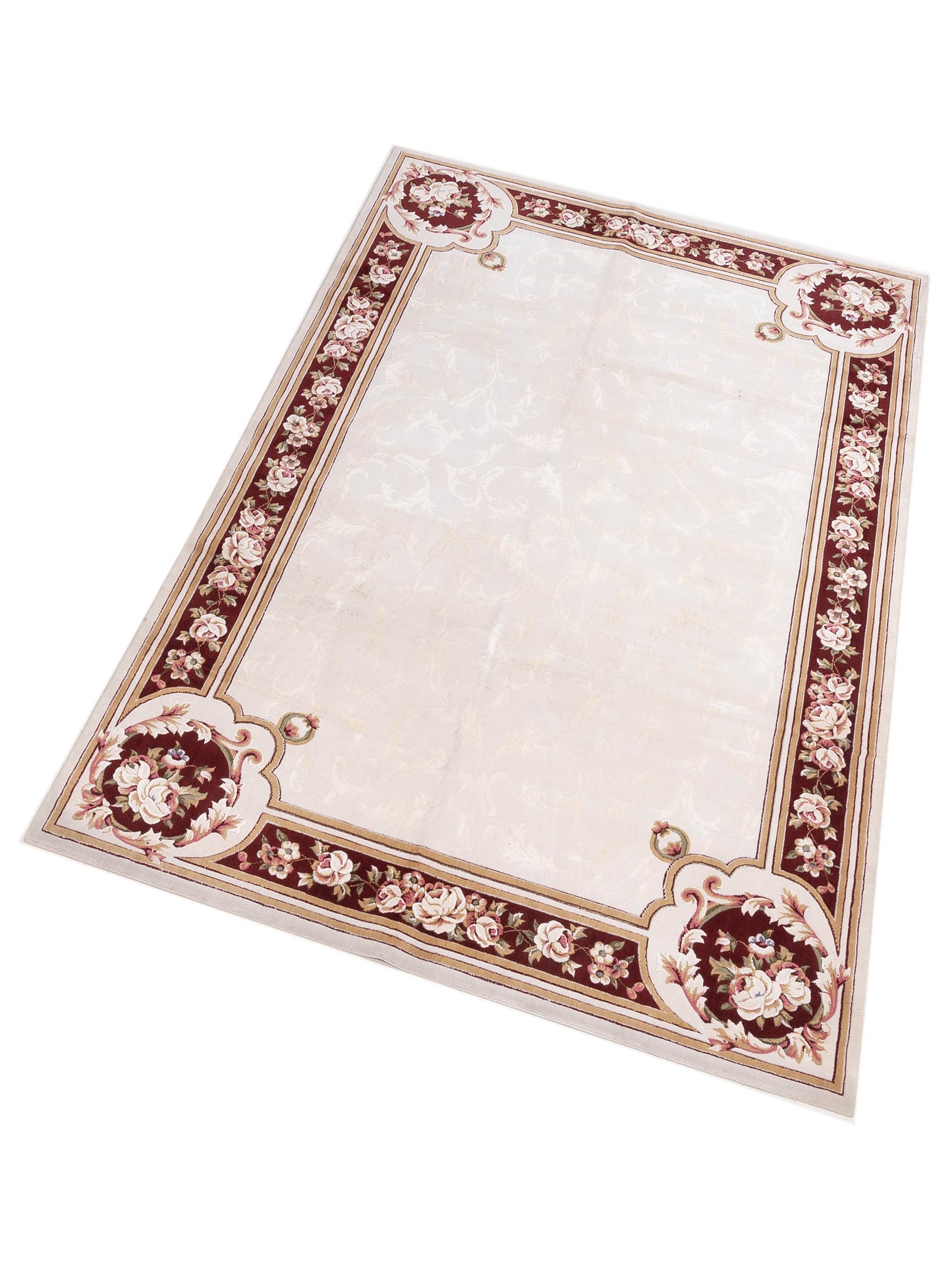 Alara 147244 Ivory Red 6.7x9.10 Machine Made Rug