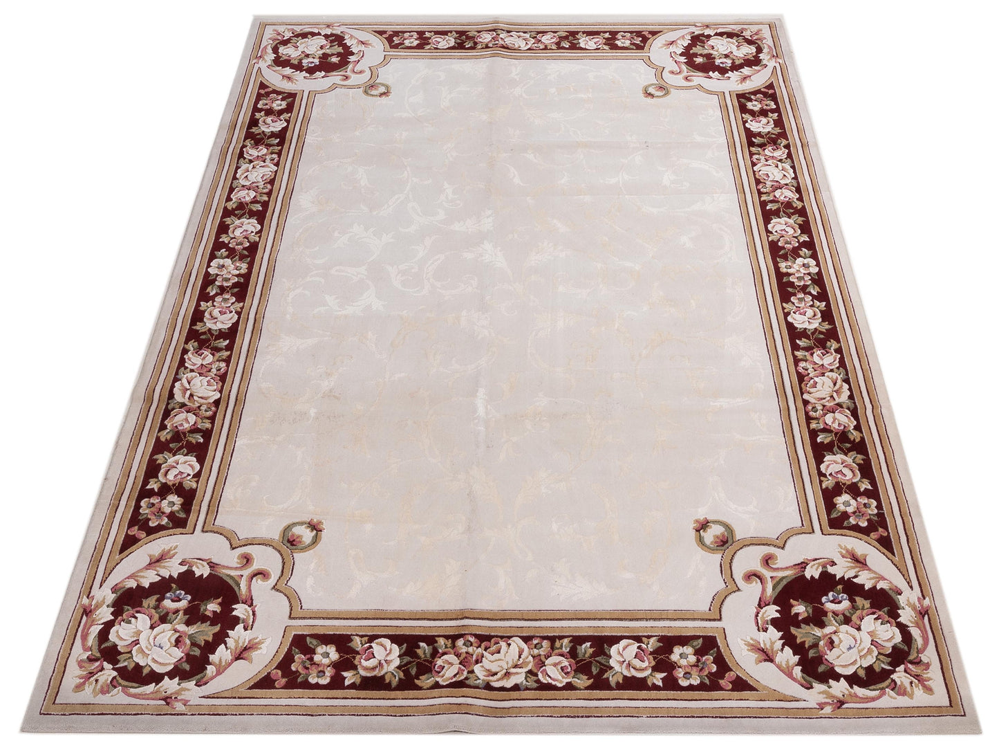 Alara 147244 Ivory Red 6.7x9.10 Machine Made Rug