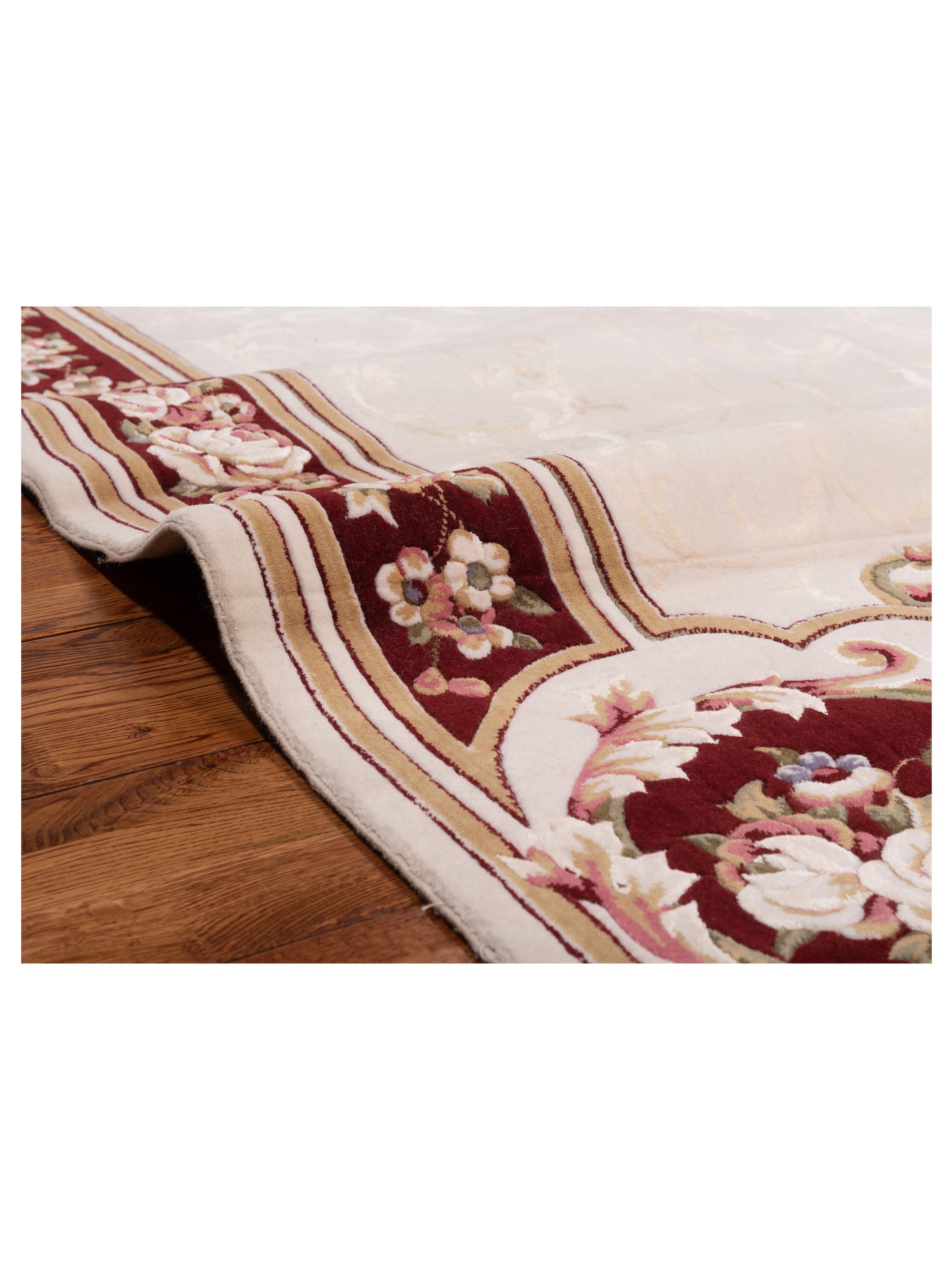 Alara 147244 Ivory Red 6.7x9.10 Machine Made Rug