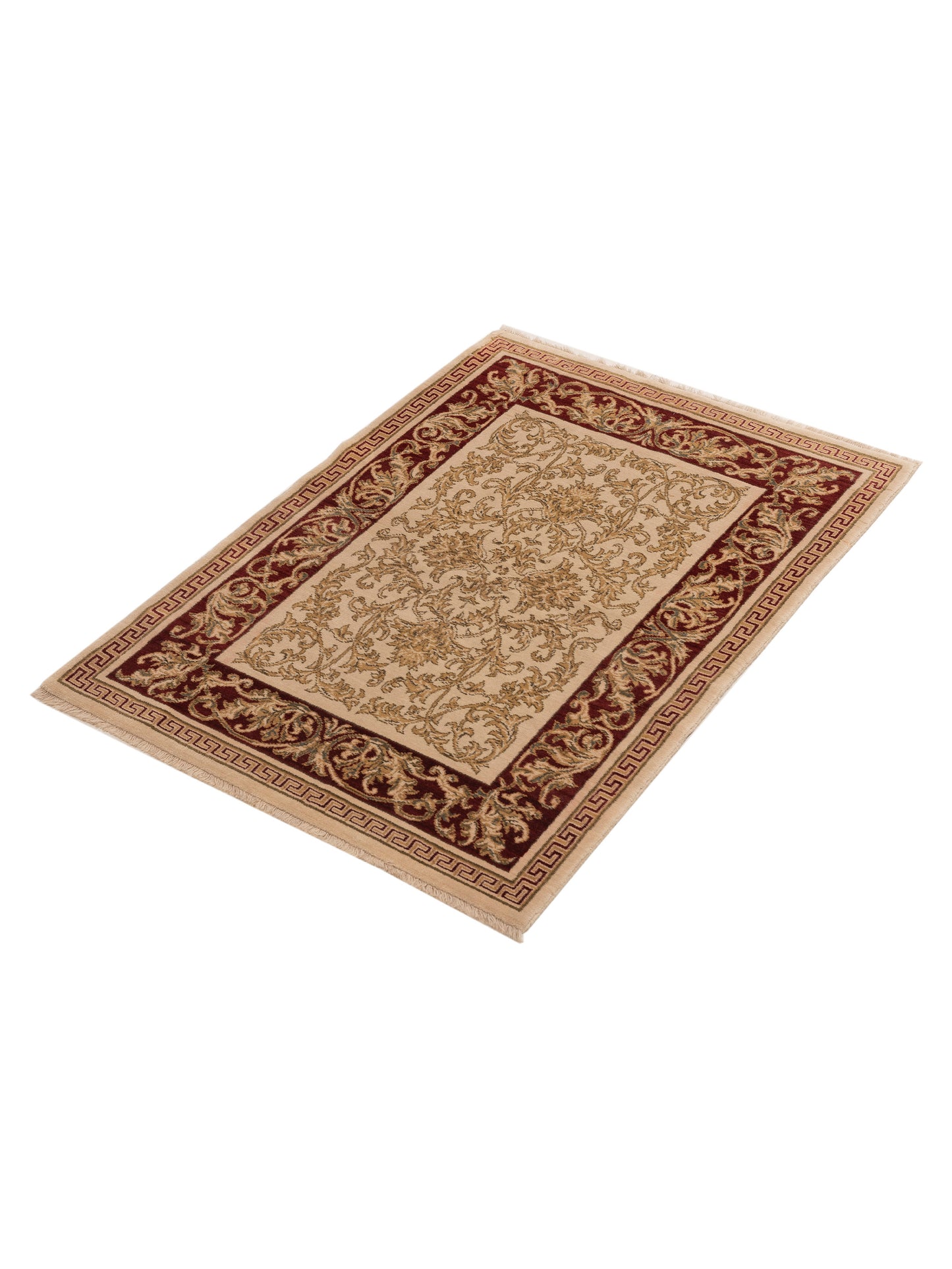 Alara 147287 Ivory Red 4x5.5 Machine Made Rug