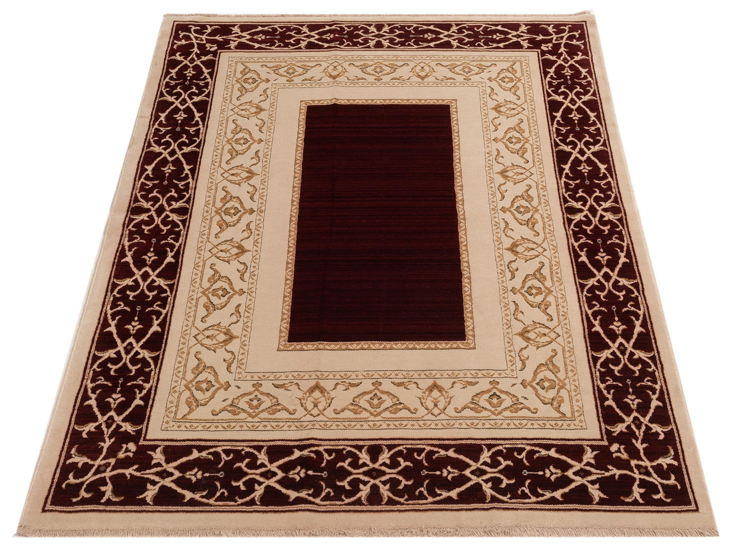 Alara 147291 Ivory Red 5.3x7.7 Machine Made Rug