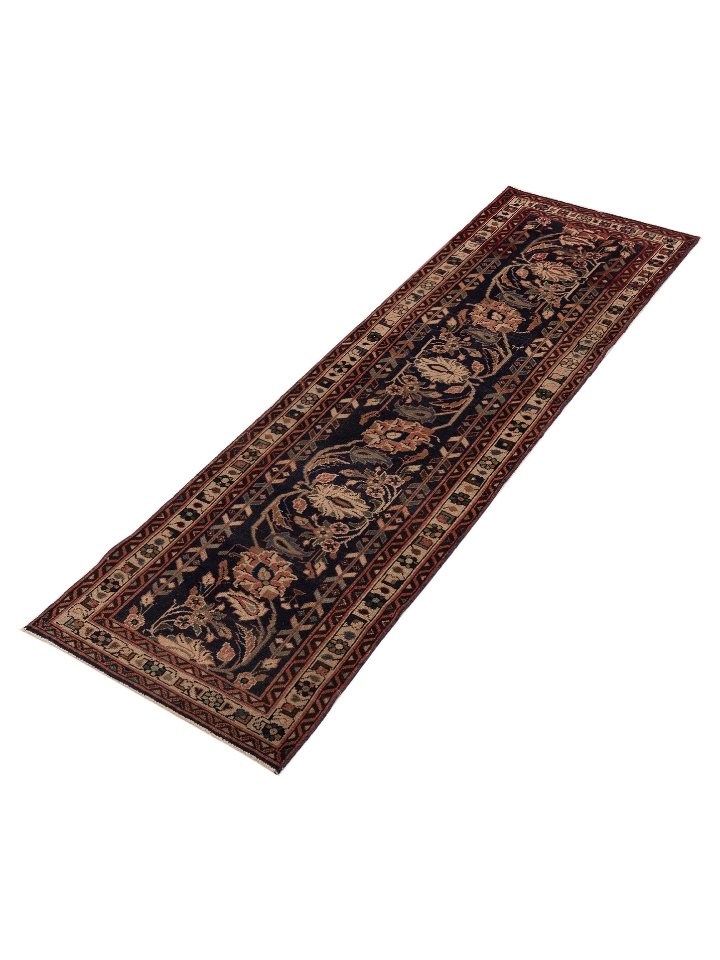 Antique Heirloom 147311 Charcoal Ivory 2.9x9.2 Hand Knotted Rug