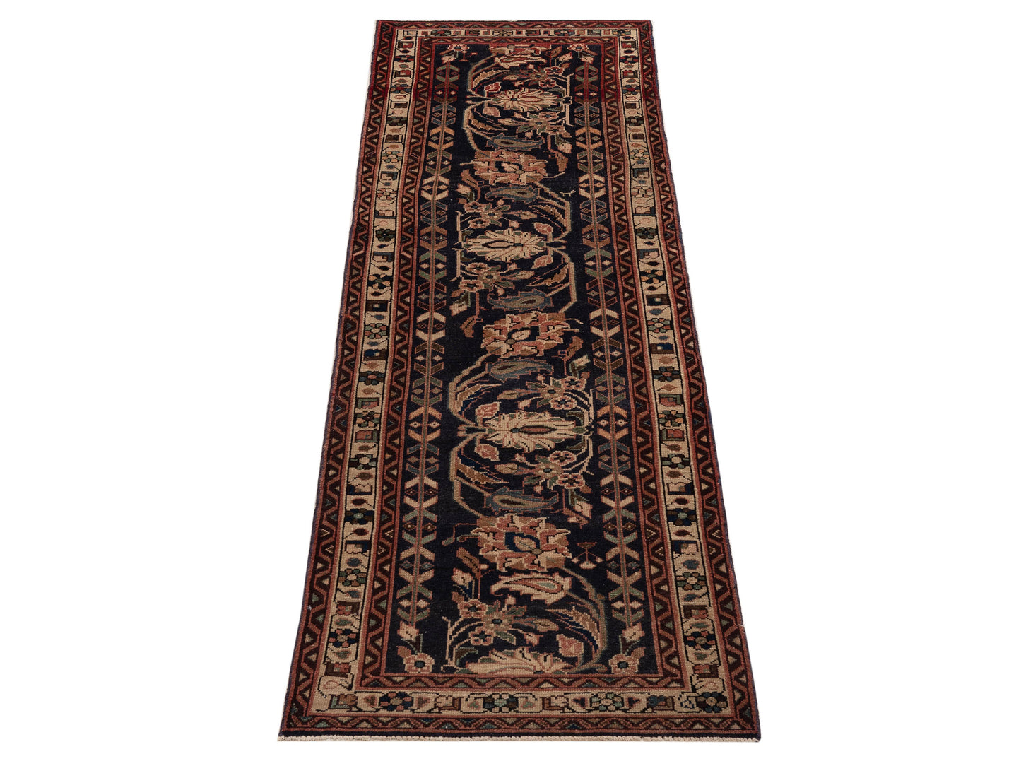 Antique Heirloom 147311 Charcoal Ivory 2.9x9.2 Hand Knotted Rug