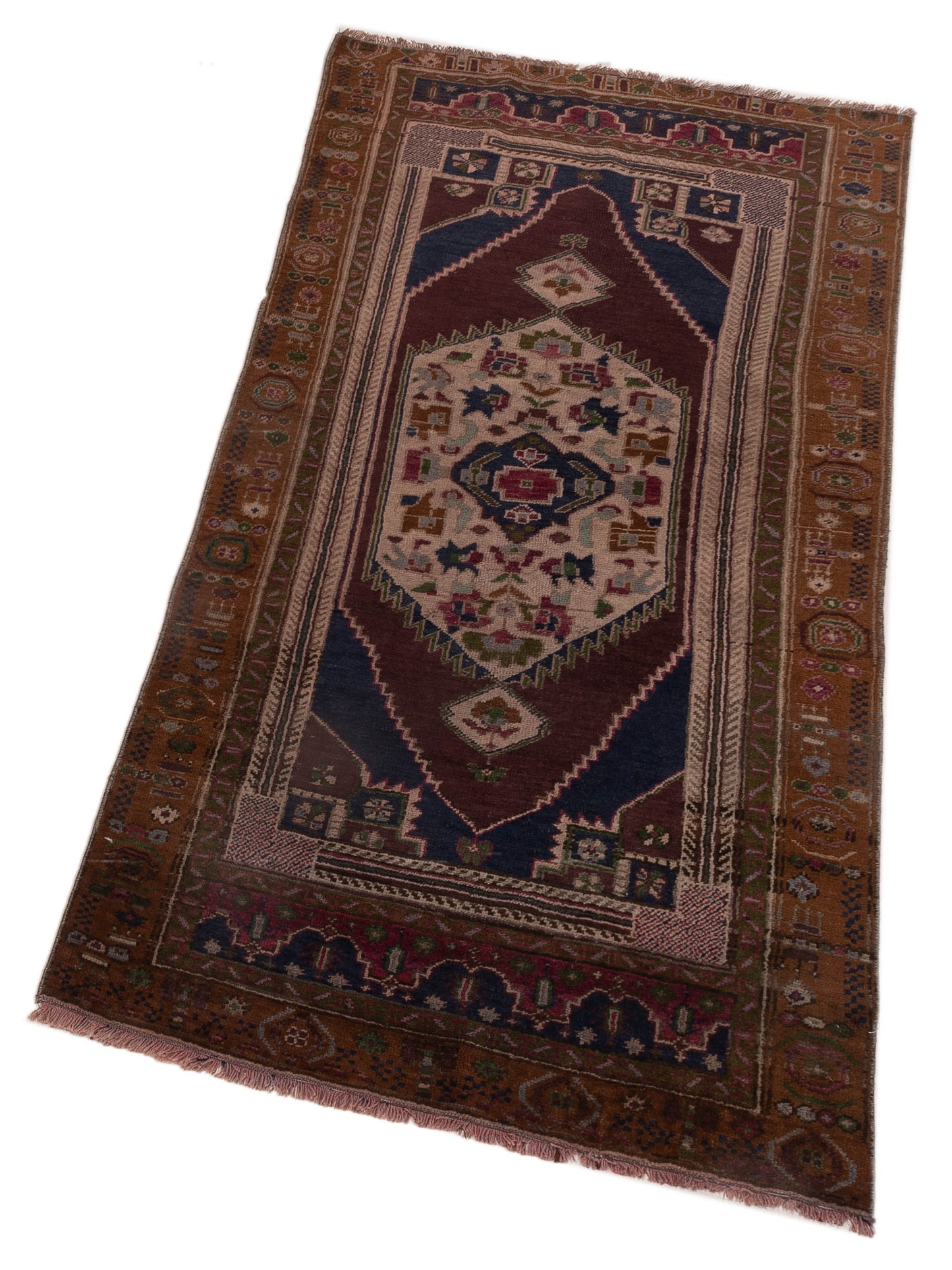 Old Anatolian 147336 Brown Brown 2.10x6.6 Hand Knotted Rug